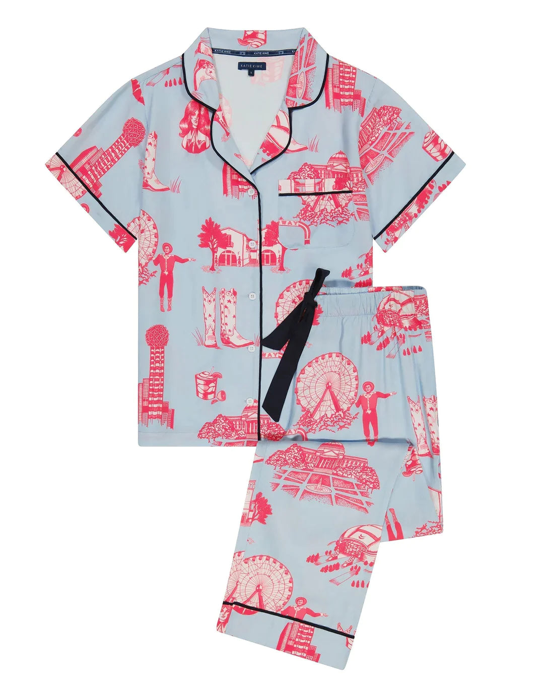 Dallas Toile Pajama Pants Set | Katie Kime