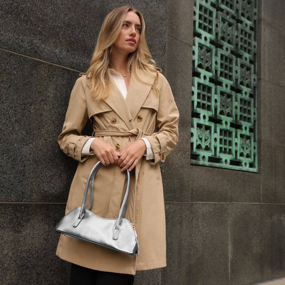 Dakota Silver Recycled Vegan Shoulder Bag