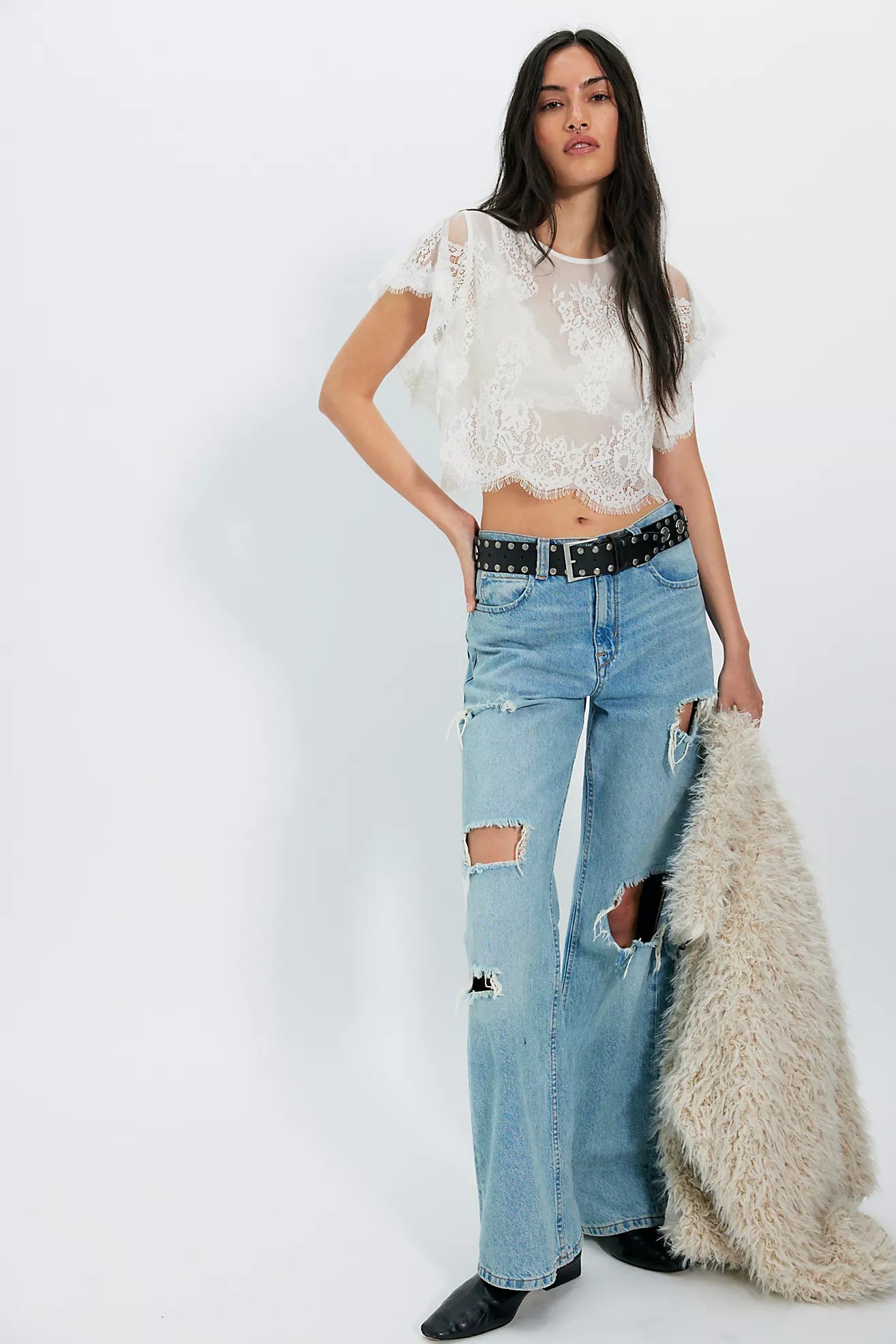 Lunar Ash Lace Top | Free People