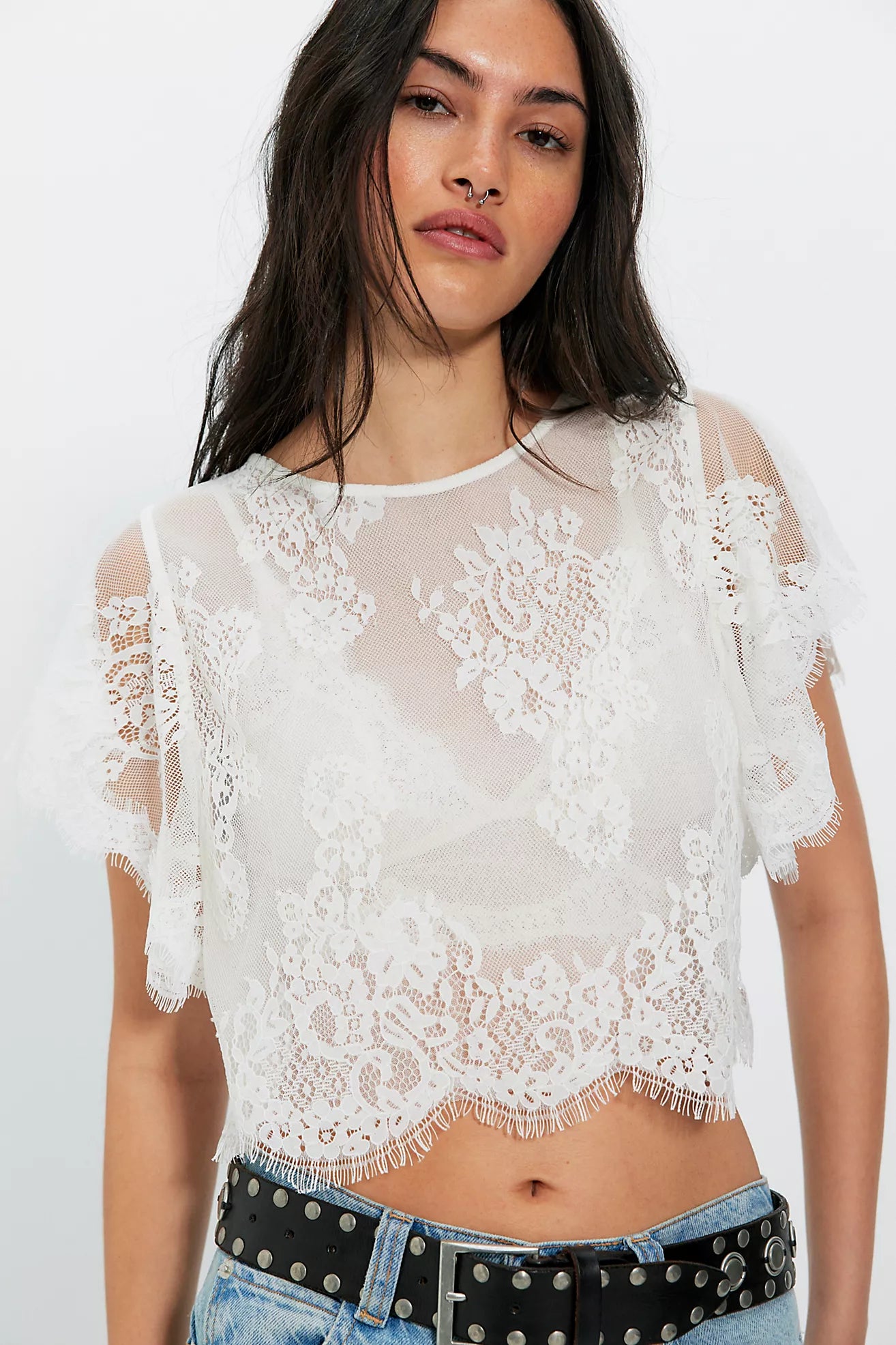 Lunar Ash Lace Top | Free People