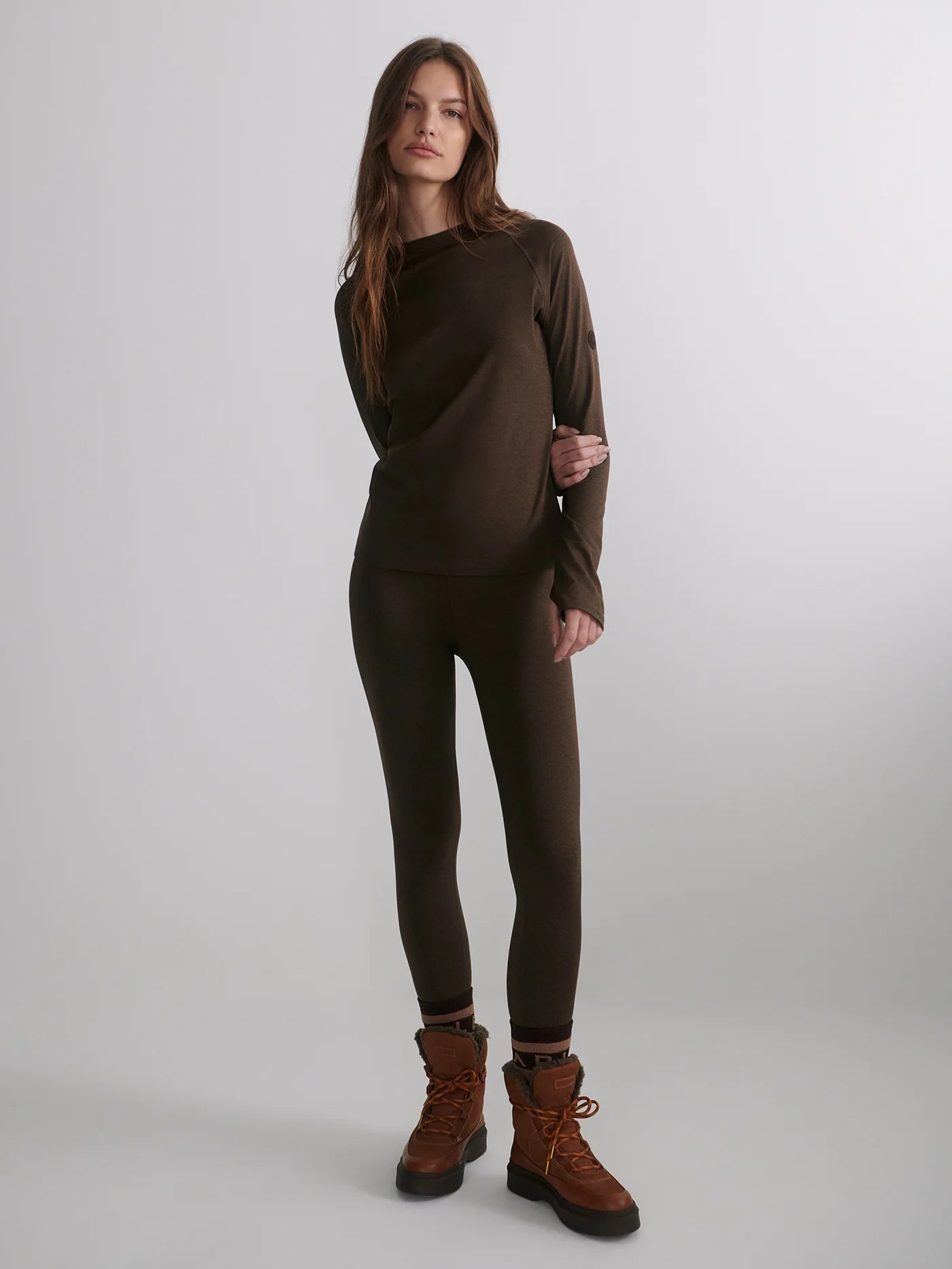 Always Warm Base Layer Legging (27.5") - Deep Chocolate Marl | Varley