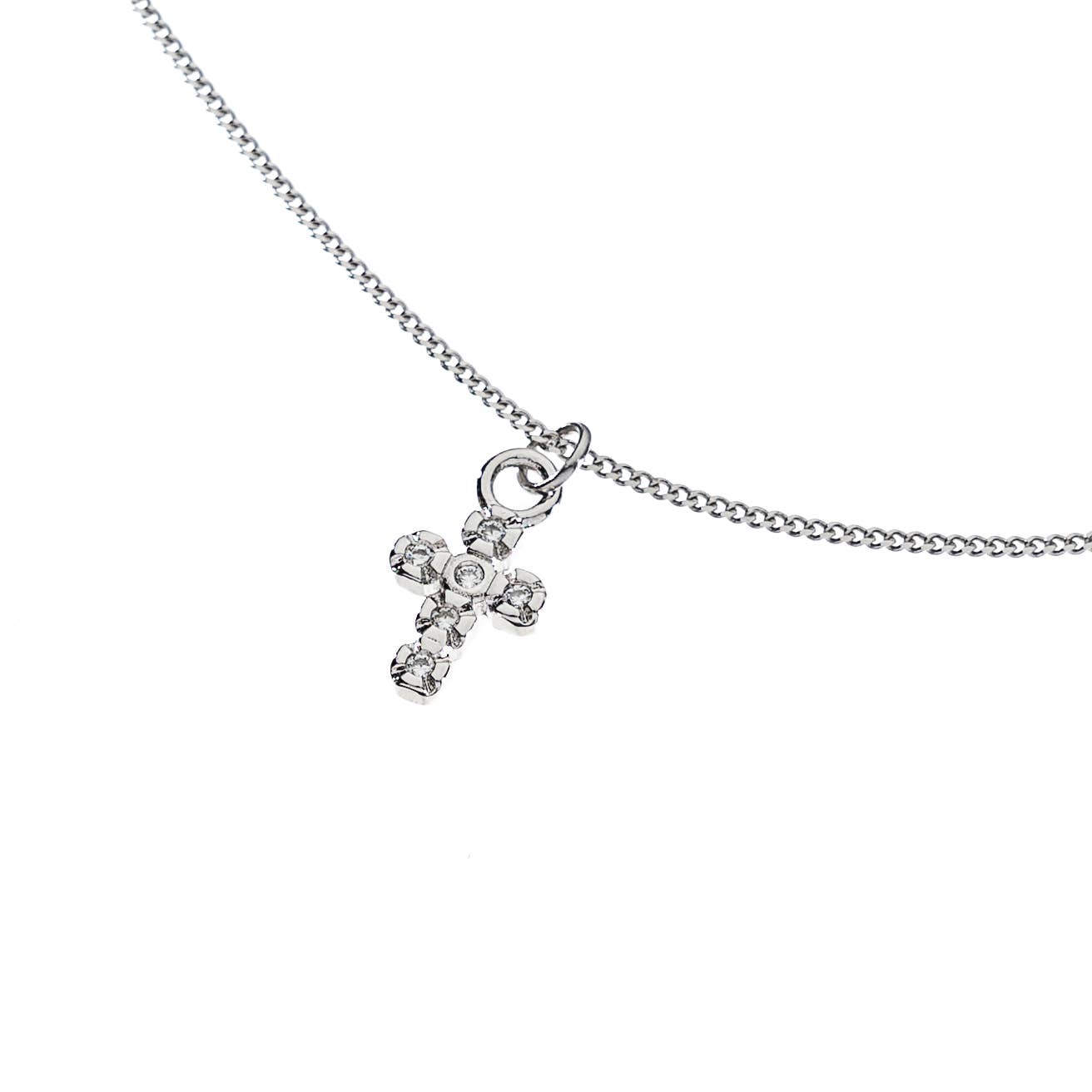 Silver Shiny Cross Necklace | Brenda Grands