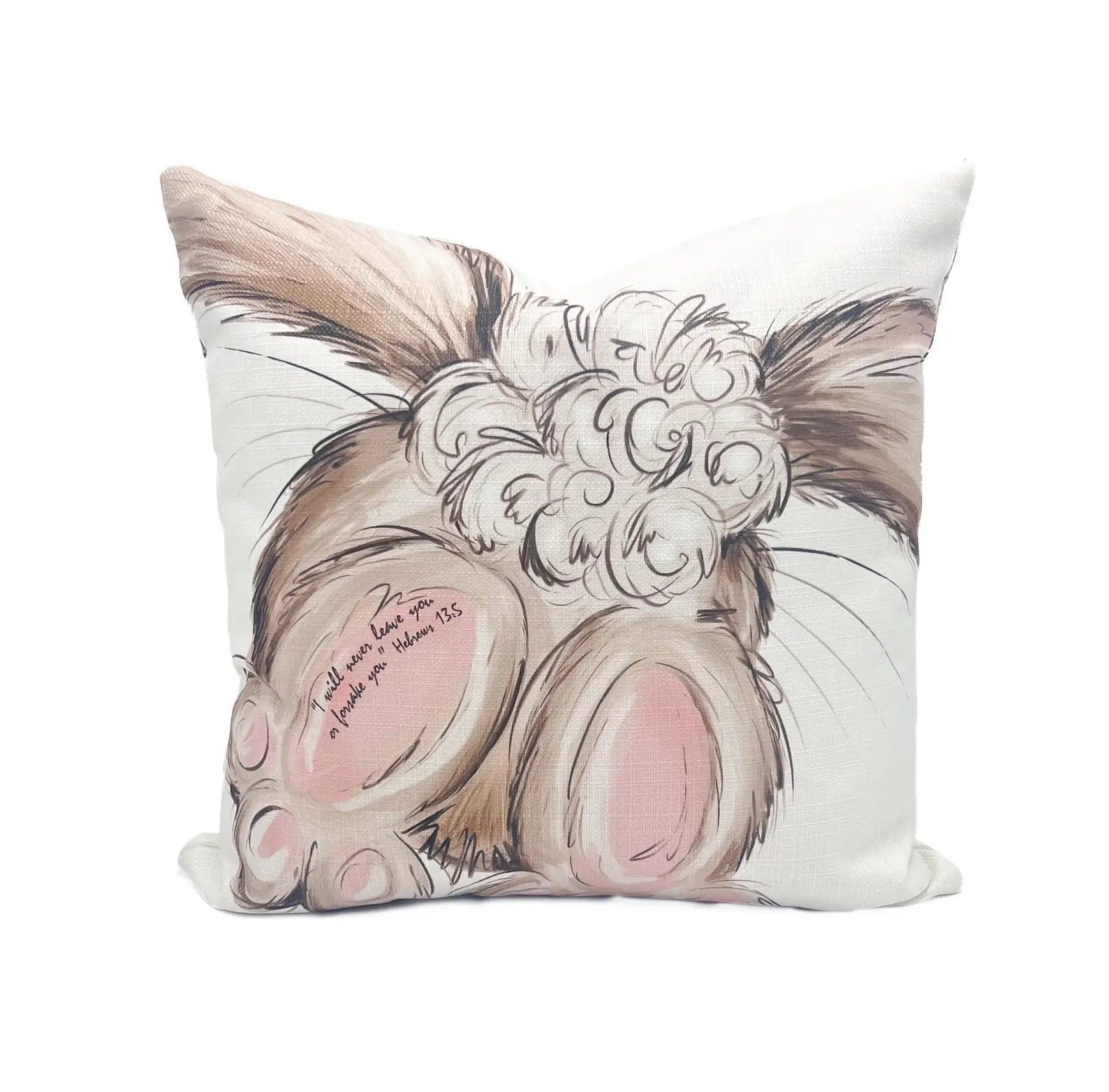 All Ears Bunny Easter Pillow with Scripture Reference