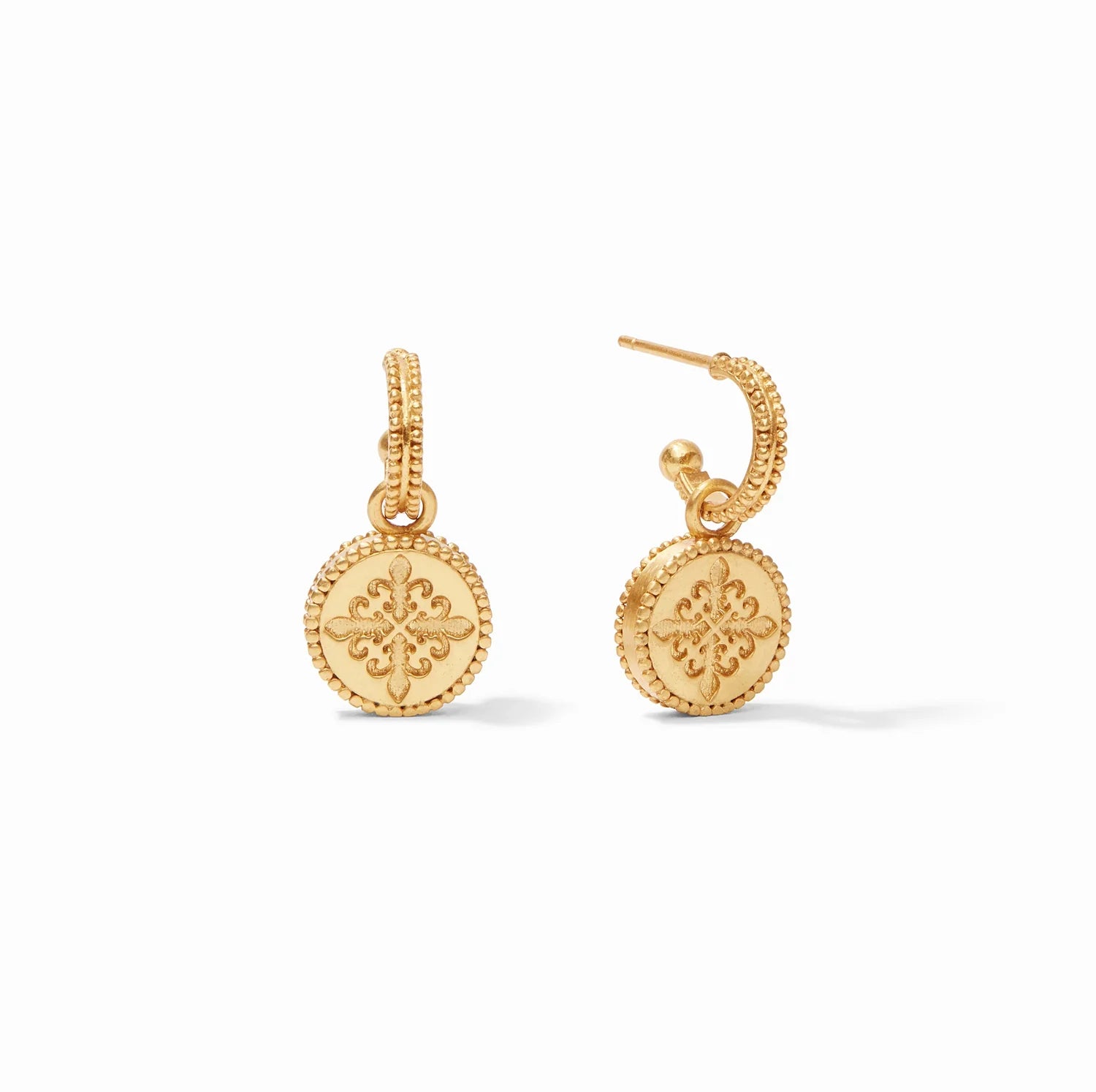 Fleur-de-Lis Hoop & Charm Earring | Julie Vos