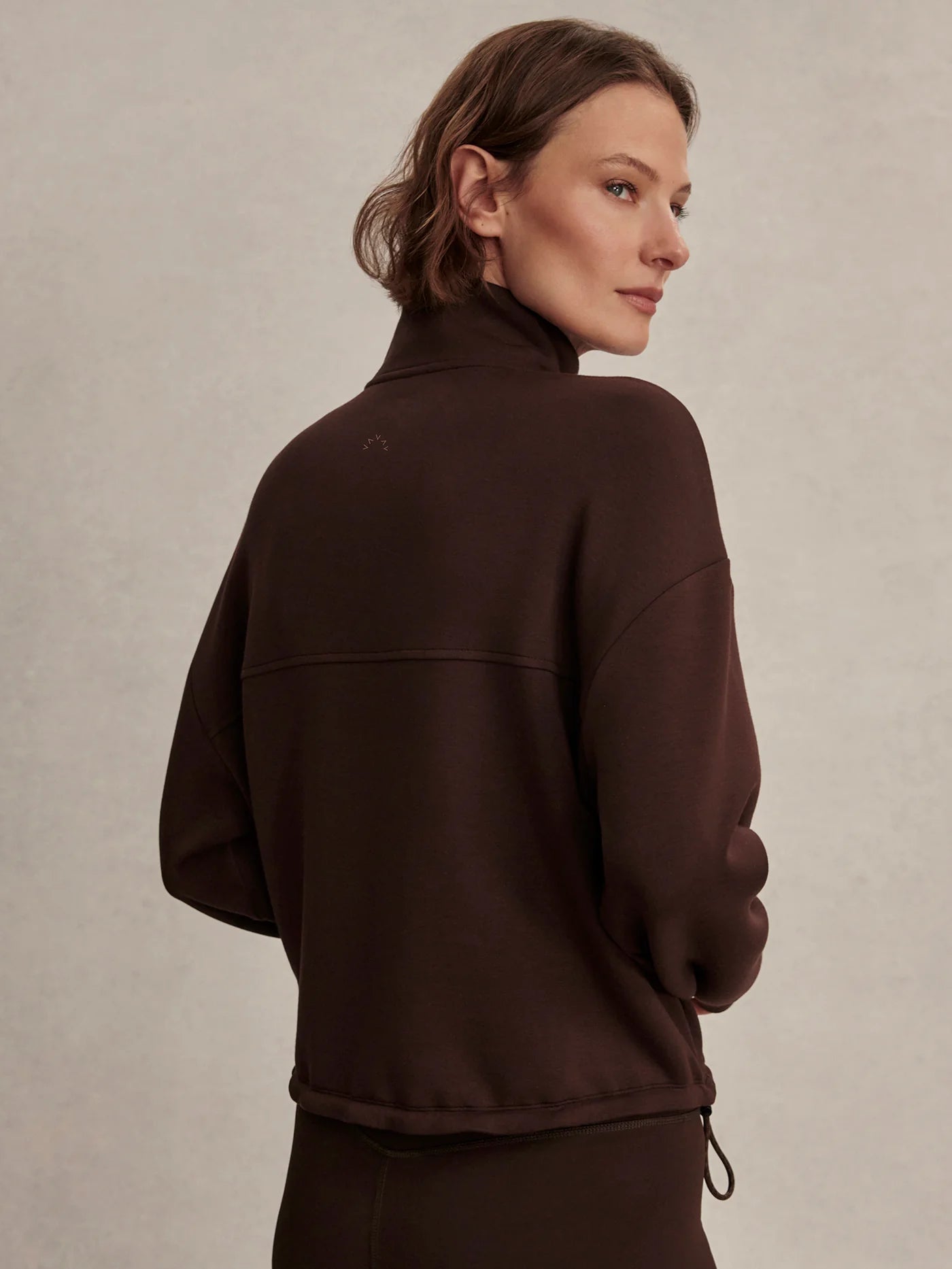 Sian Cropped Half Zip Midlayer - Coffee Bean | Varley