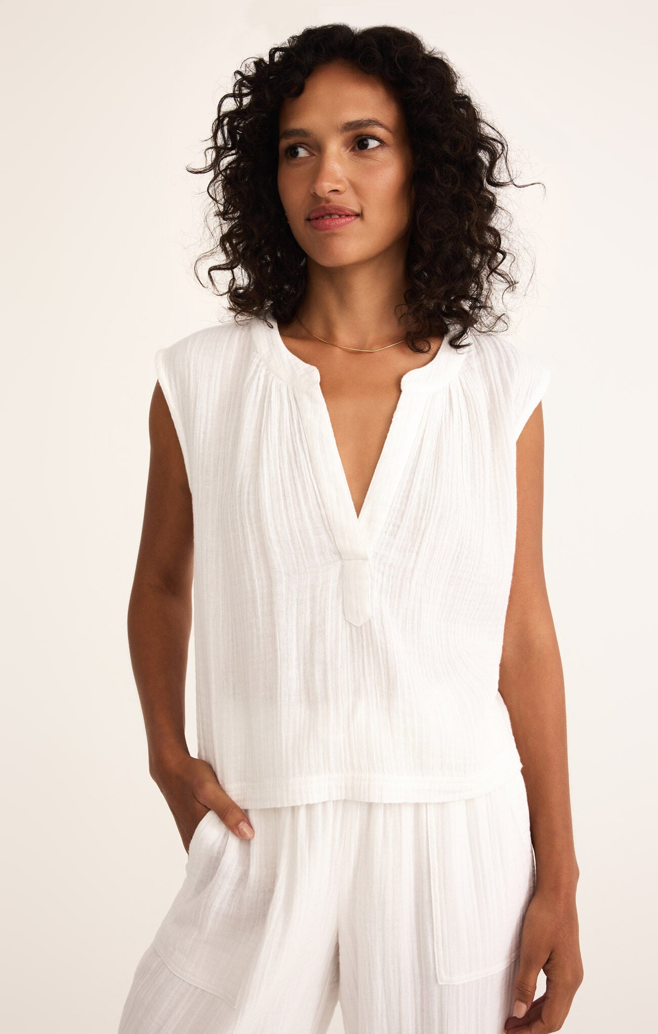 Cliffside V-Neck Airy Top | Z Supply