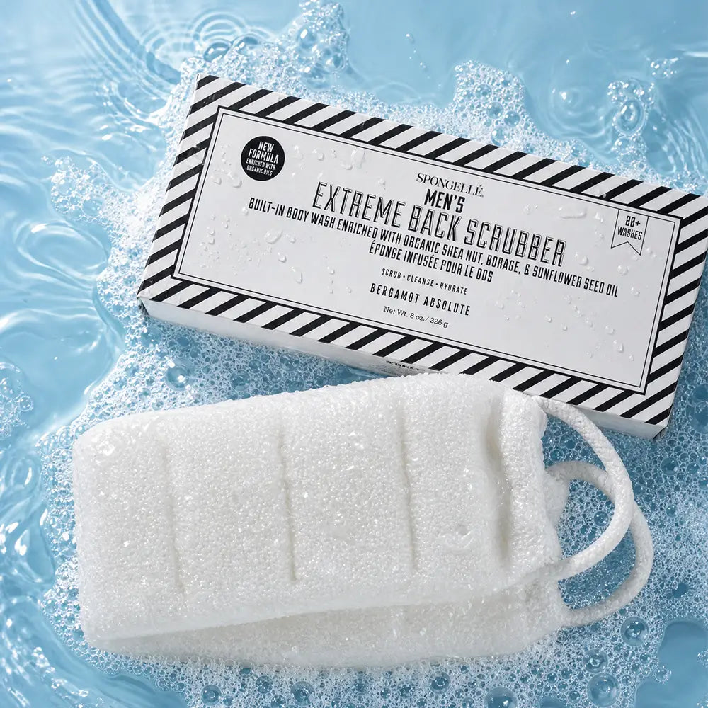Men's Body Wash Infused Back Scrubber | Spongellé