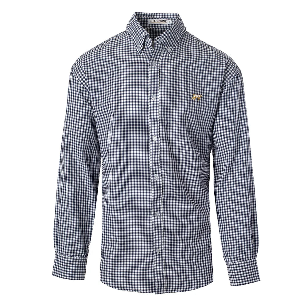 Navy L/S Braxton Button Down | Fieldstone