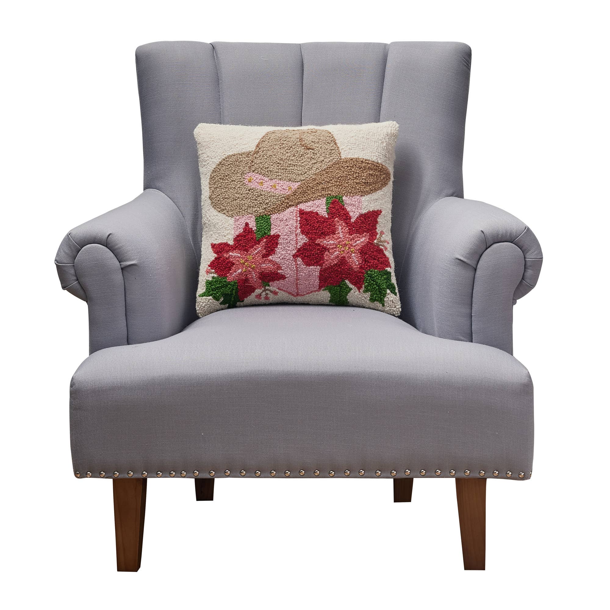 Pink Western Hat Hook Pillow