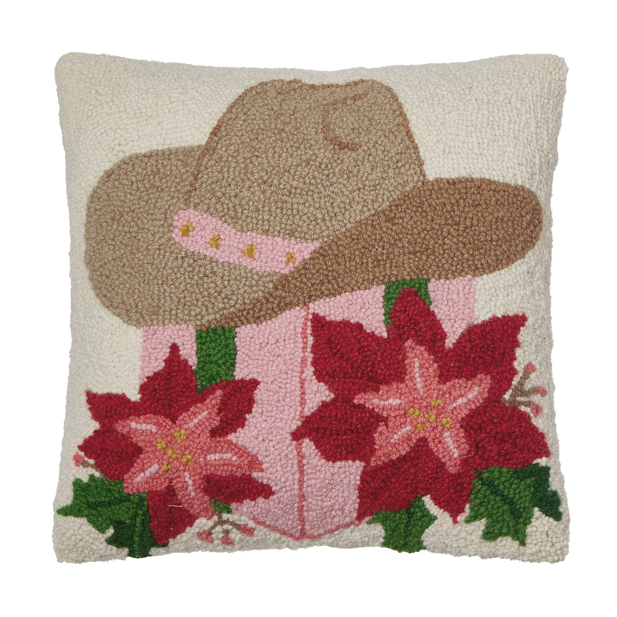 Pink Western Hat Hook Pillow