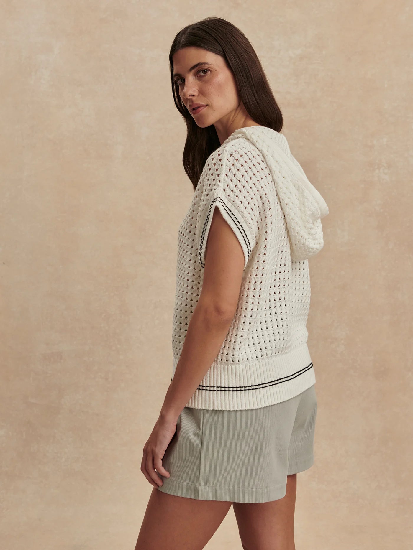 Vittoria Knit Hoodie - Snow White | VARLEY