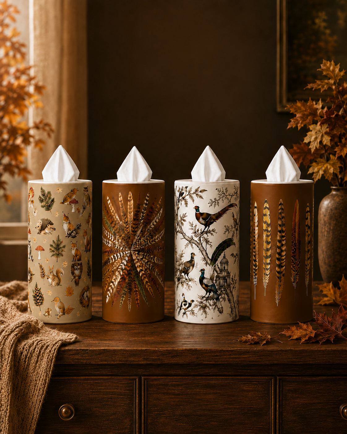 Fall Tissue Box