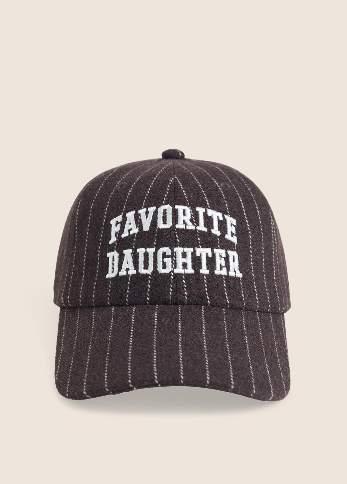 The Wool Stripe Baseball Hat - Ganache | Favorite Daughter