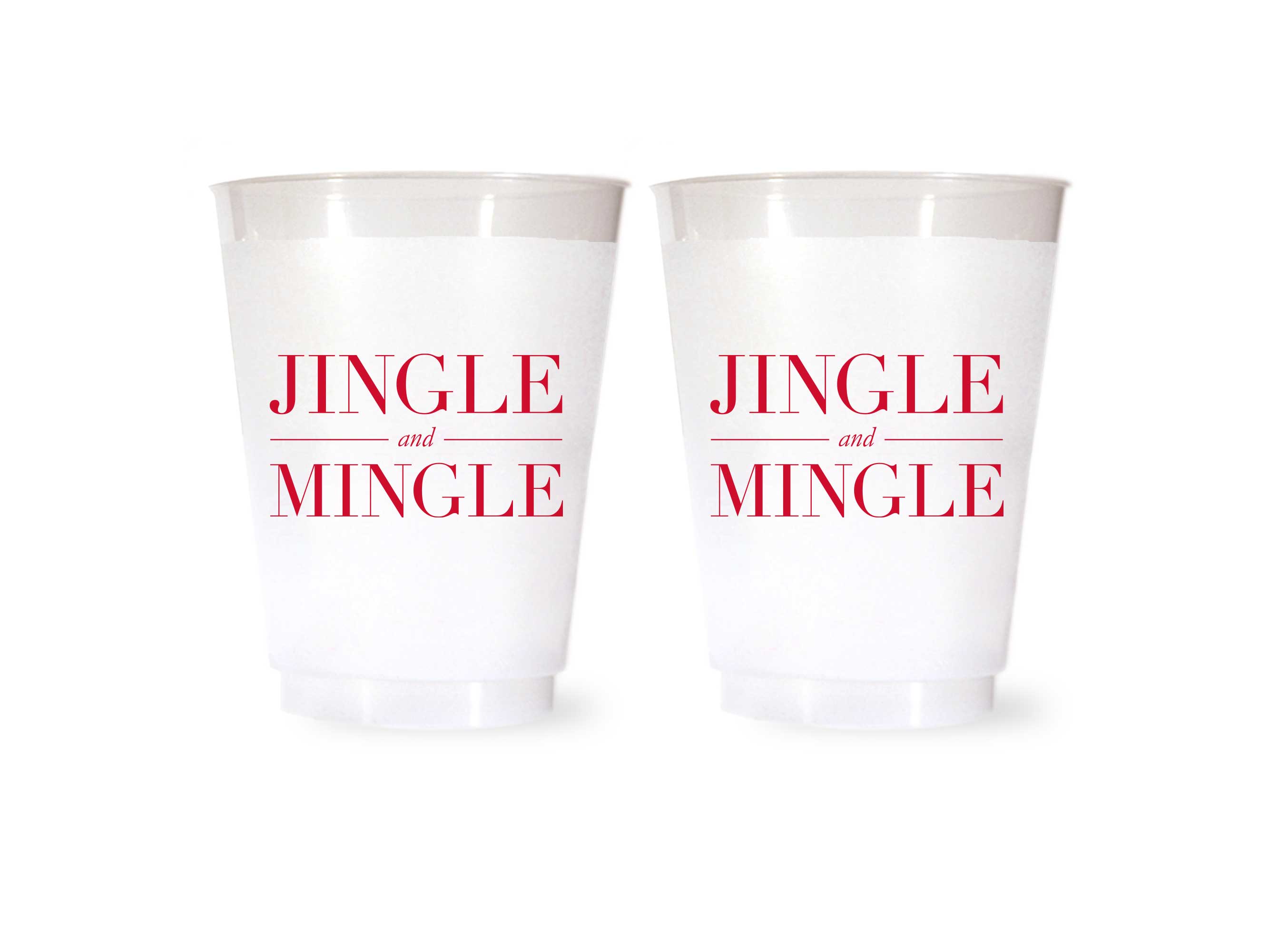 Jingle and Mingle Shatterproof Cups in Red for Christmas