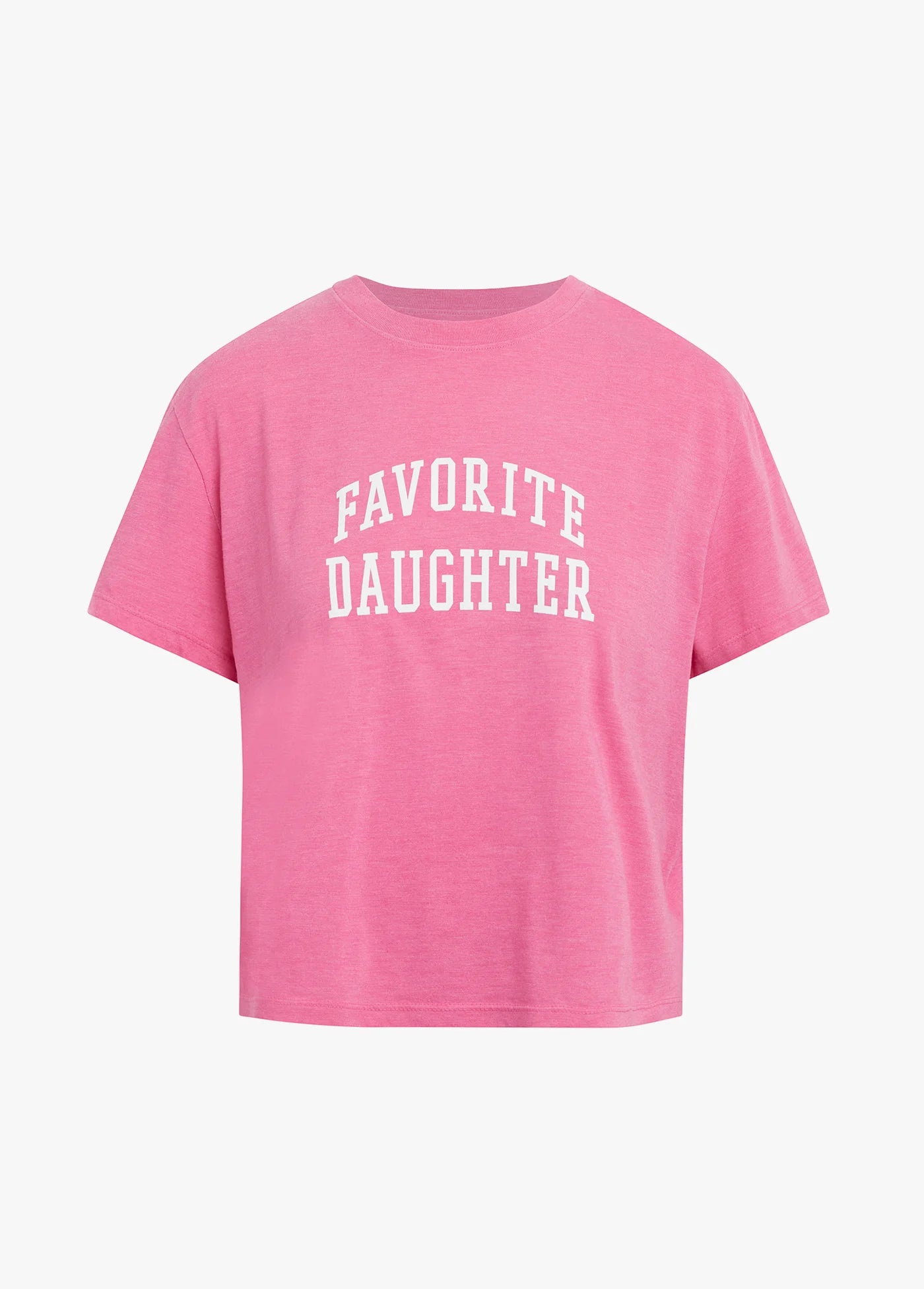 The Cropped Collegiate Tee - Deep Rose | Favorite Daughter