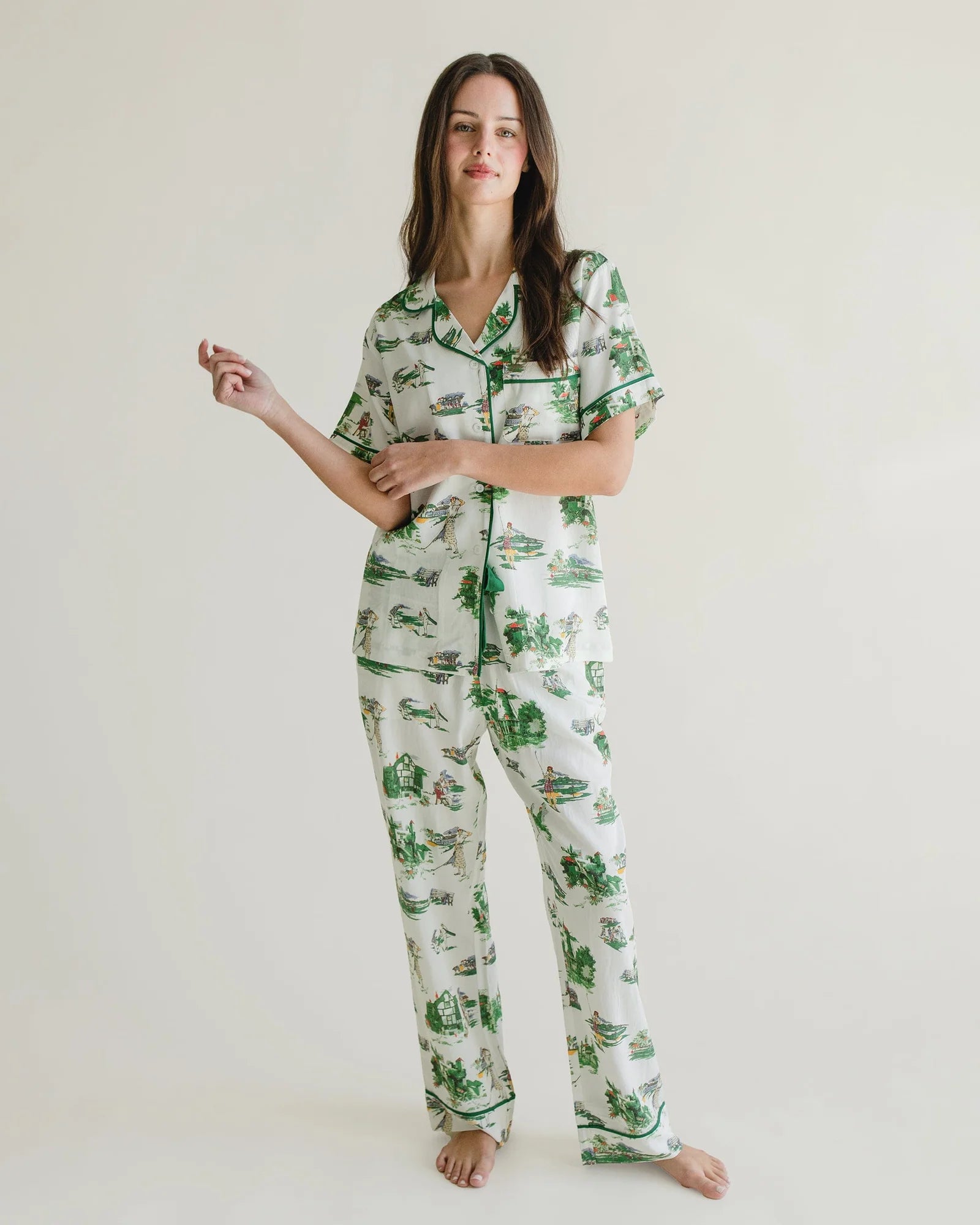 Golf Toile Pajama Pants Set | Katie Kime