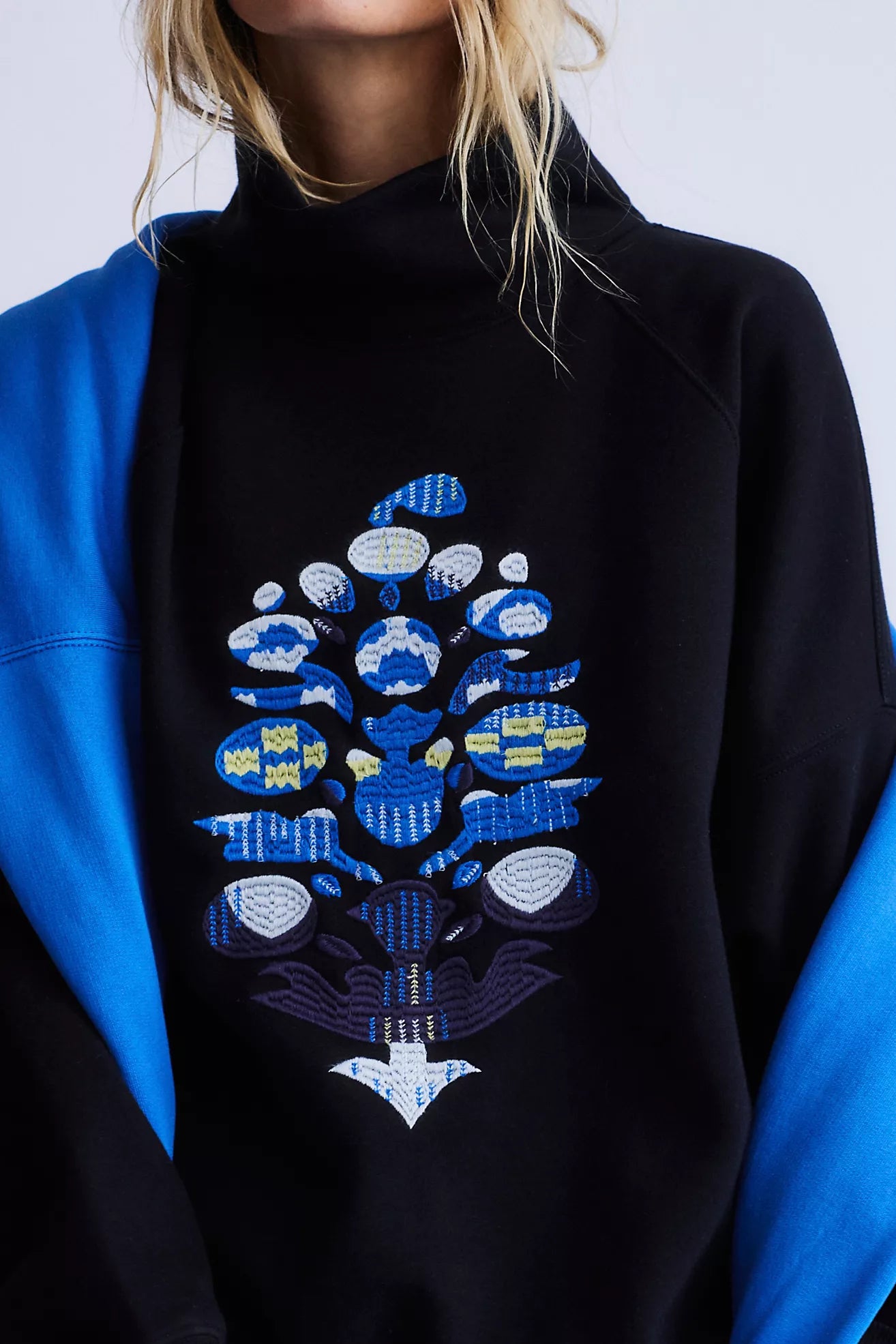 On Your Mark Logo Mock Neck Pullover | FP Movement