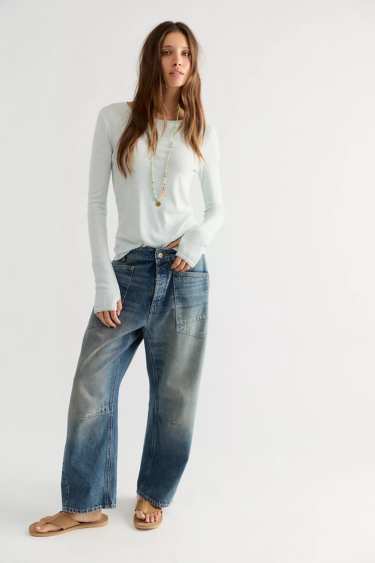 Minimalist Moxie Boyfriend Barrel Jean | Free People