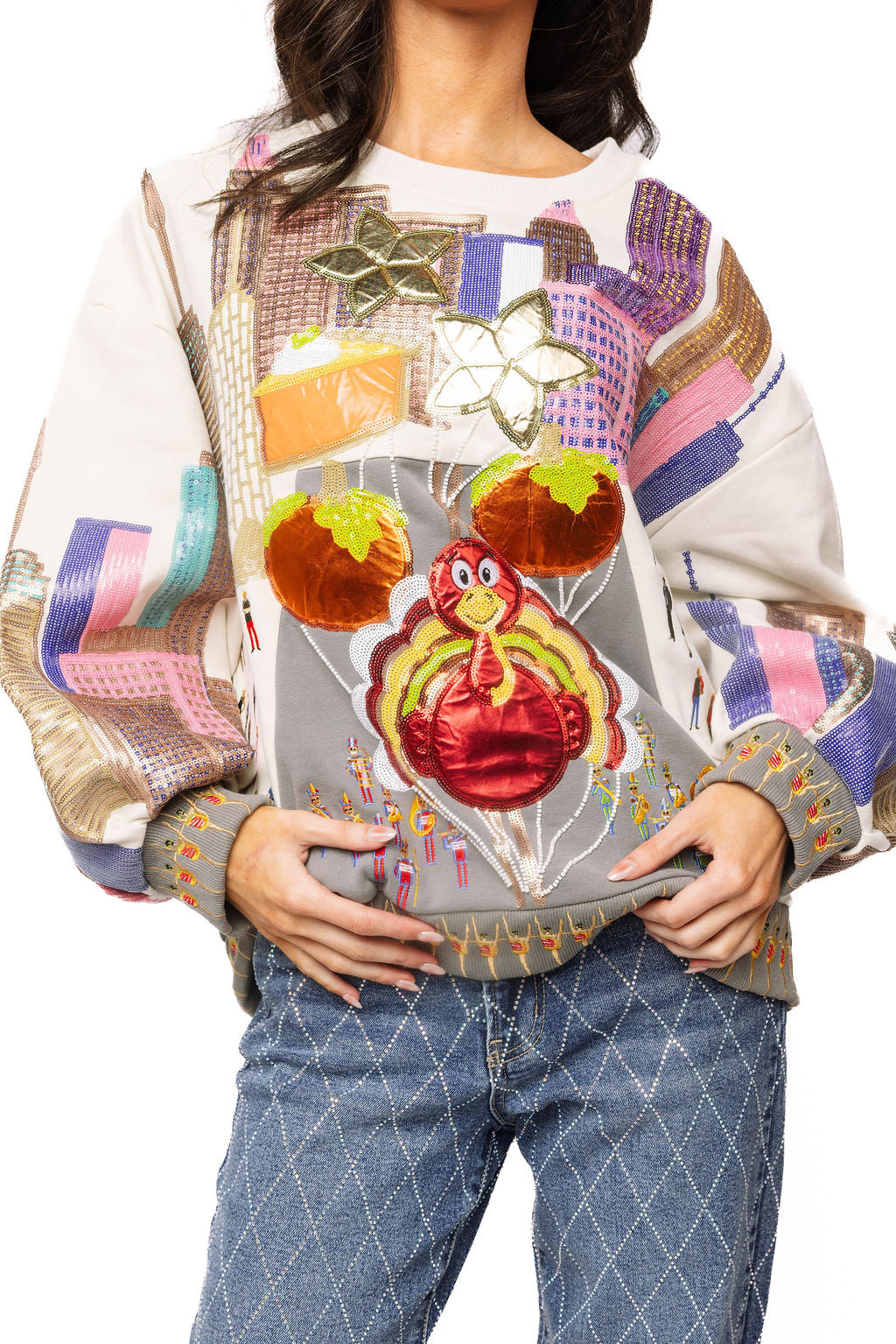 Multi Thanksgiving Day Parade Sweatshirt | Queen of Sparkles