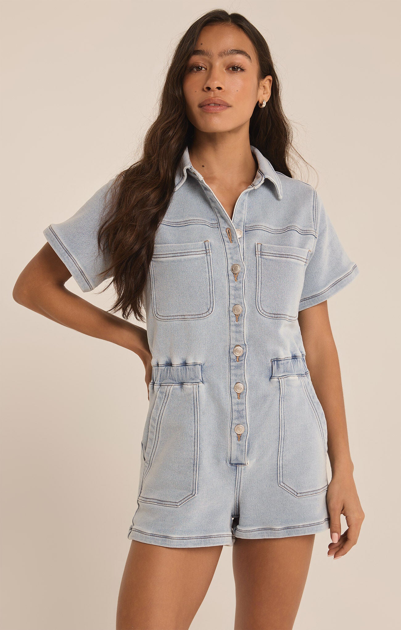 Elias Denim Romper | Z Supply