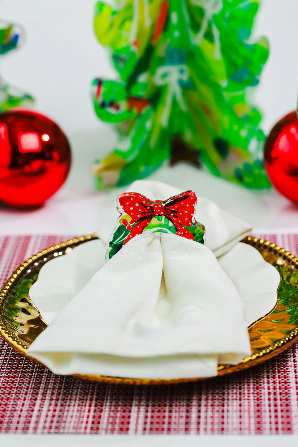 Red Berry Wreath Acrylic | Lauren Dunn