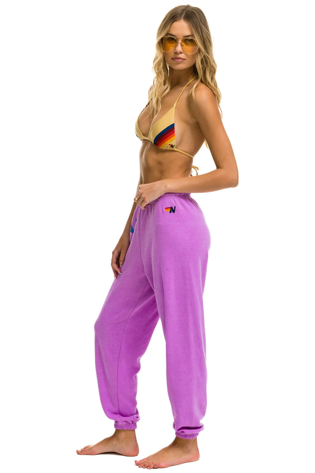 Logo Sweatpants - Neon Purple | Aviator Nation