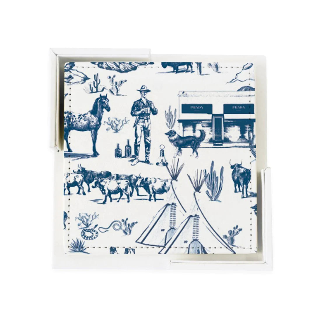 Marfa Toile Coaster Set | Katie Kime