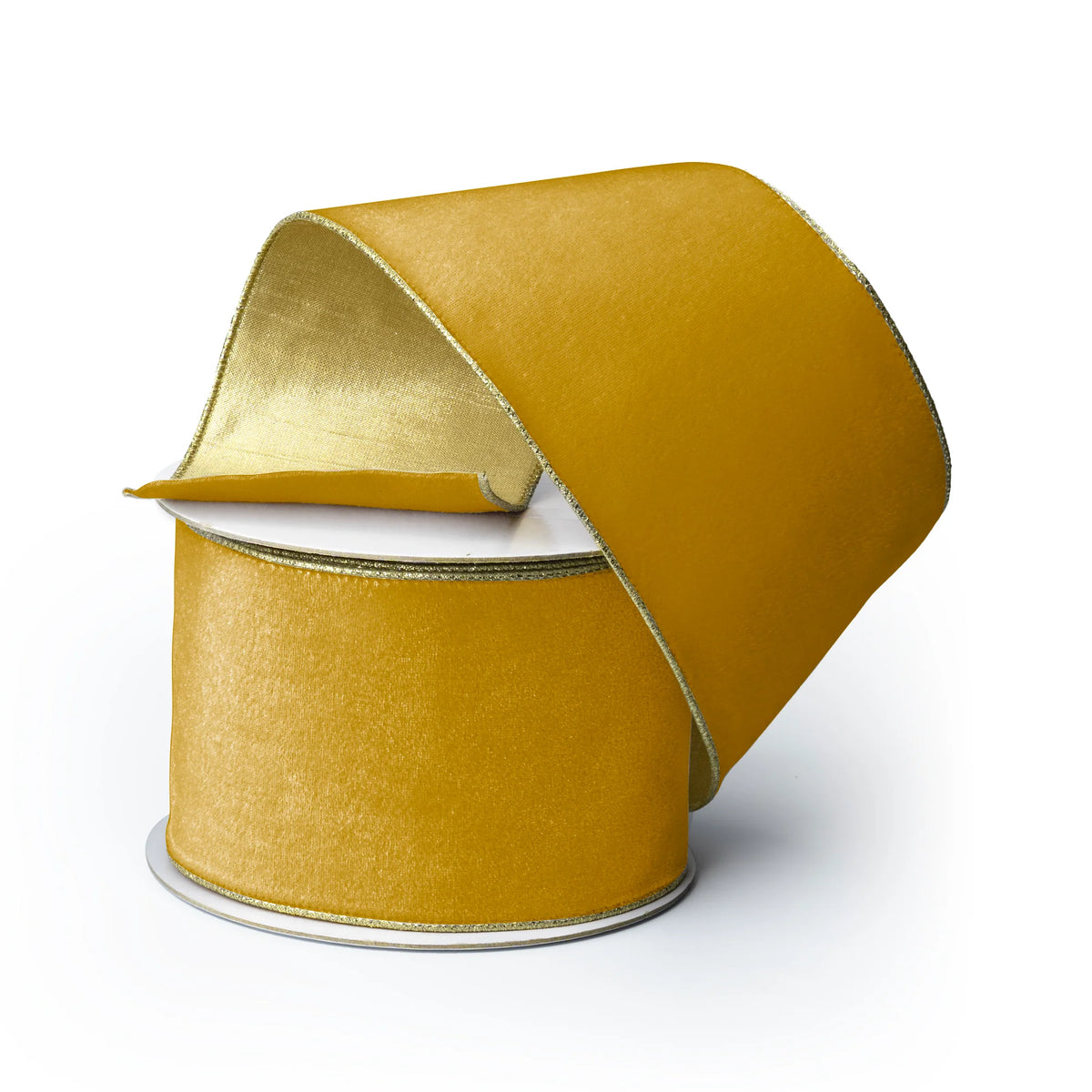 Ochre Velvet Ribbon (4") | Fig & Dove