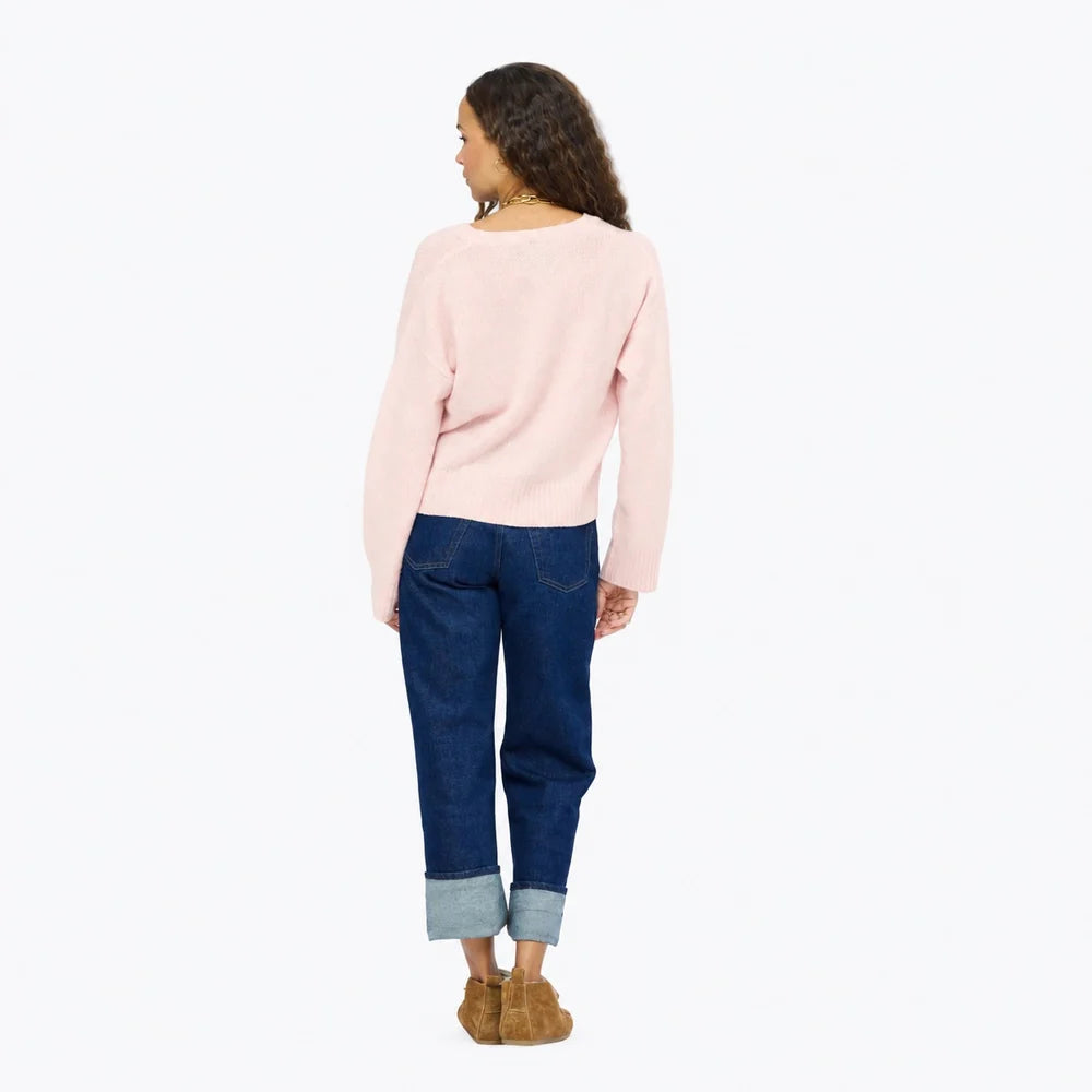 Saturday Cashmere Sweater - Hardly Pink | Kerri Rosenthal