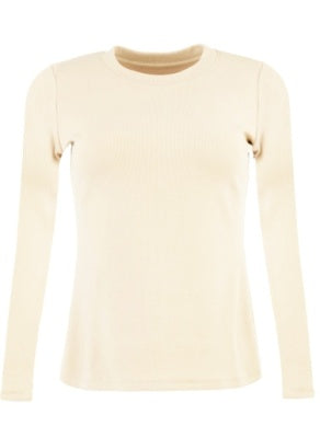 Noelie Scoop Neck Long Sleeve - Creme | KUT