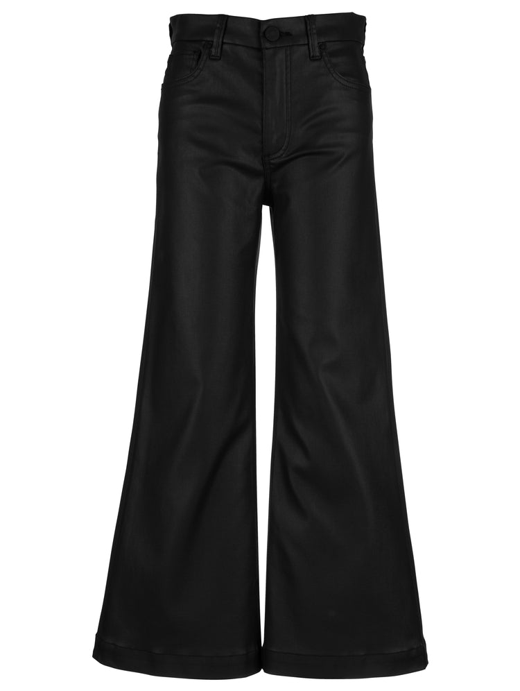 Meg High Rise Fab Ab Wide Leg - Coated Black | KUT