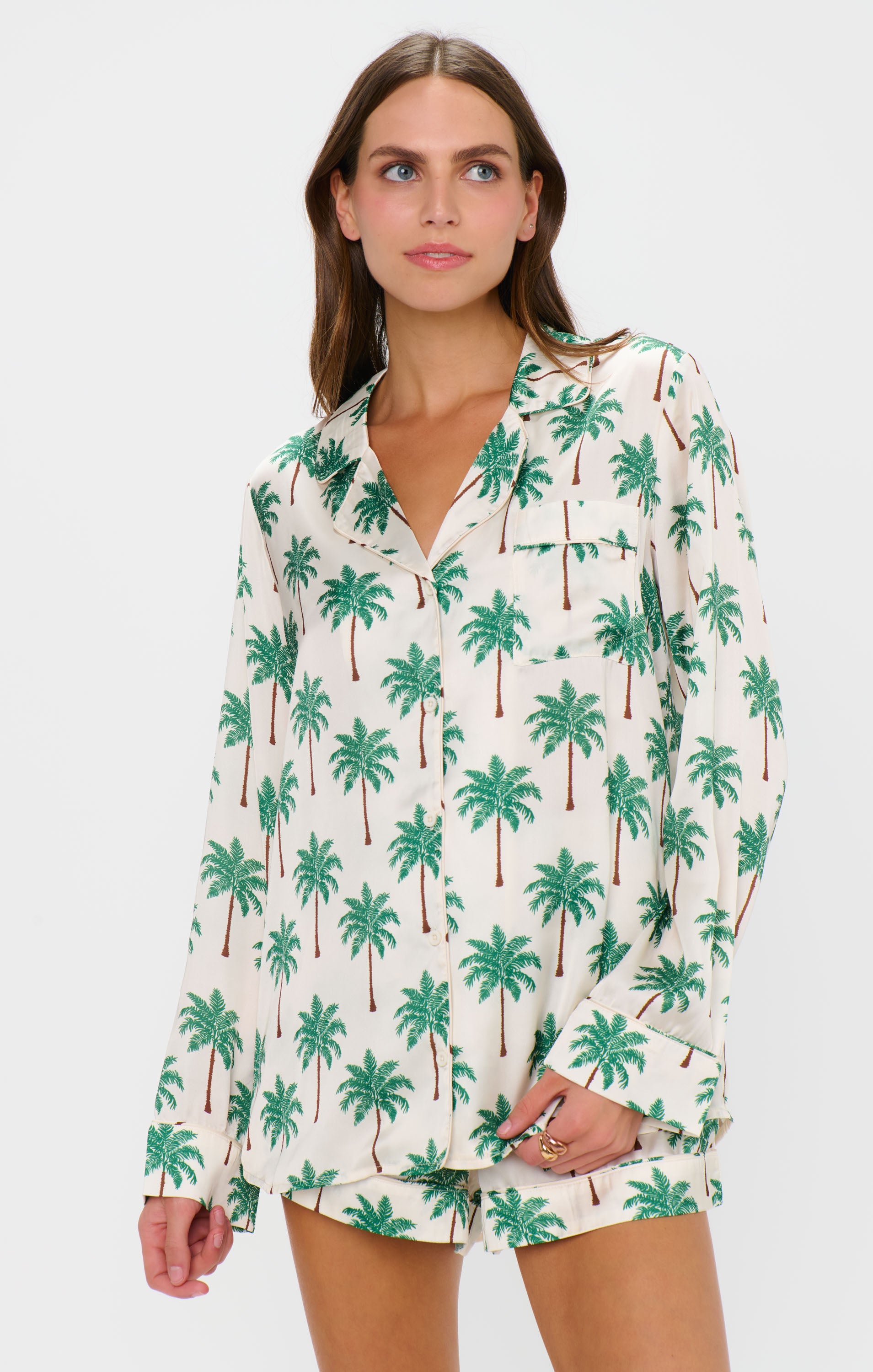 Favorite PJ Set - Palm Tree Silky | Show Me Your Mumu