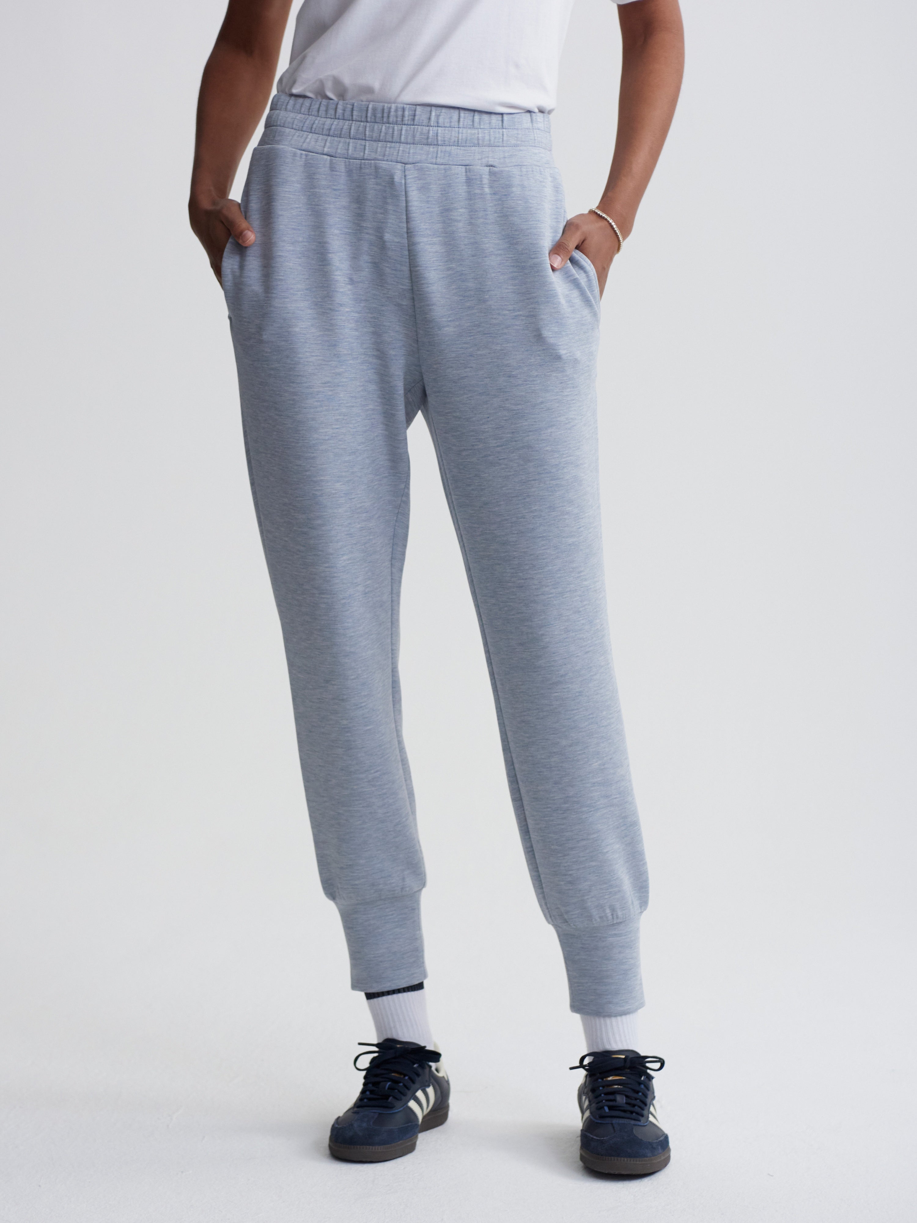 The Slim Cuff Pant (25") - Mid Blue Marl | Varley