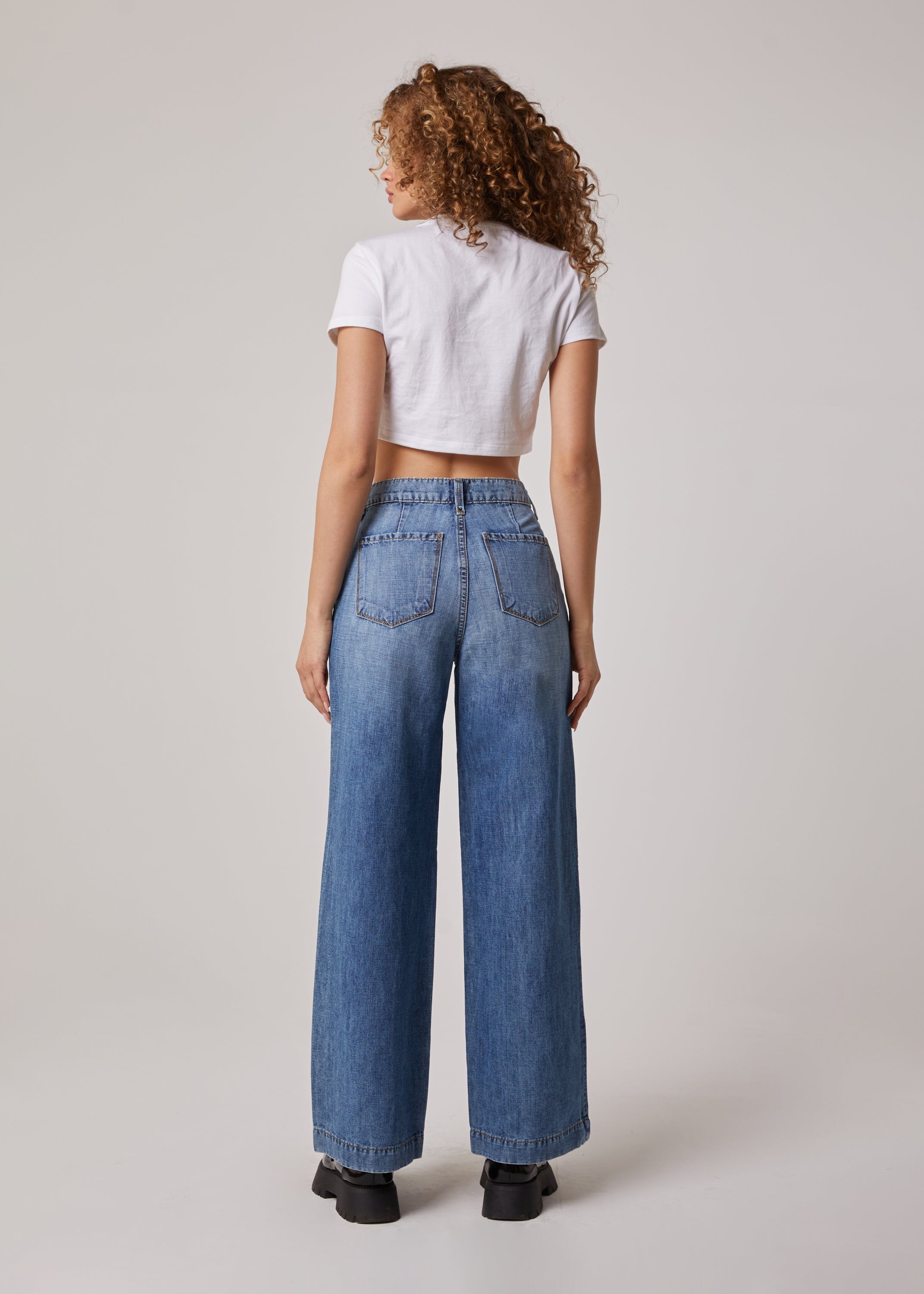 Powell High Rise Wide Leg Trouser Jeans | Edyson