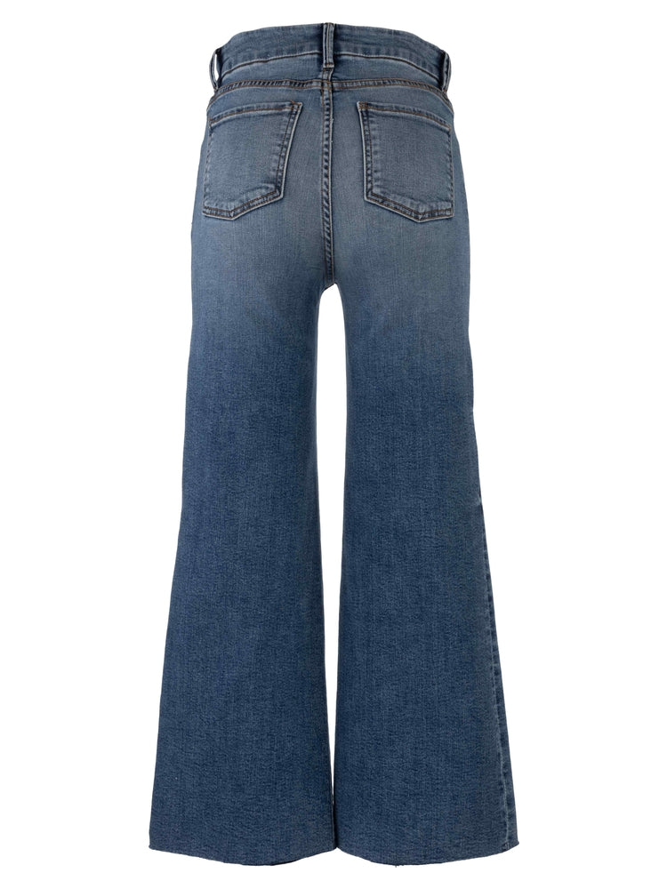 Meg High Rise Wide Leg Raw Hem - Toughness Wash | KUT