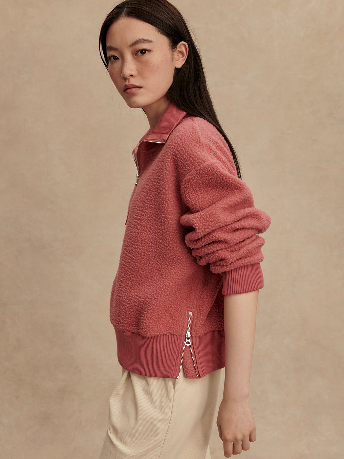 Roselle Half Zip Fleece - Mauvewood | Varley