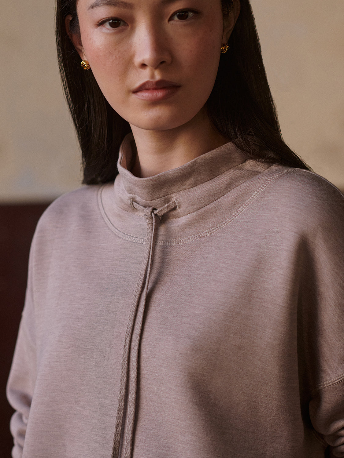 Oakdale Sweat - Taupe Marl | Varley