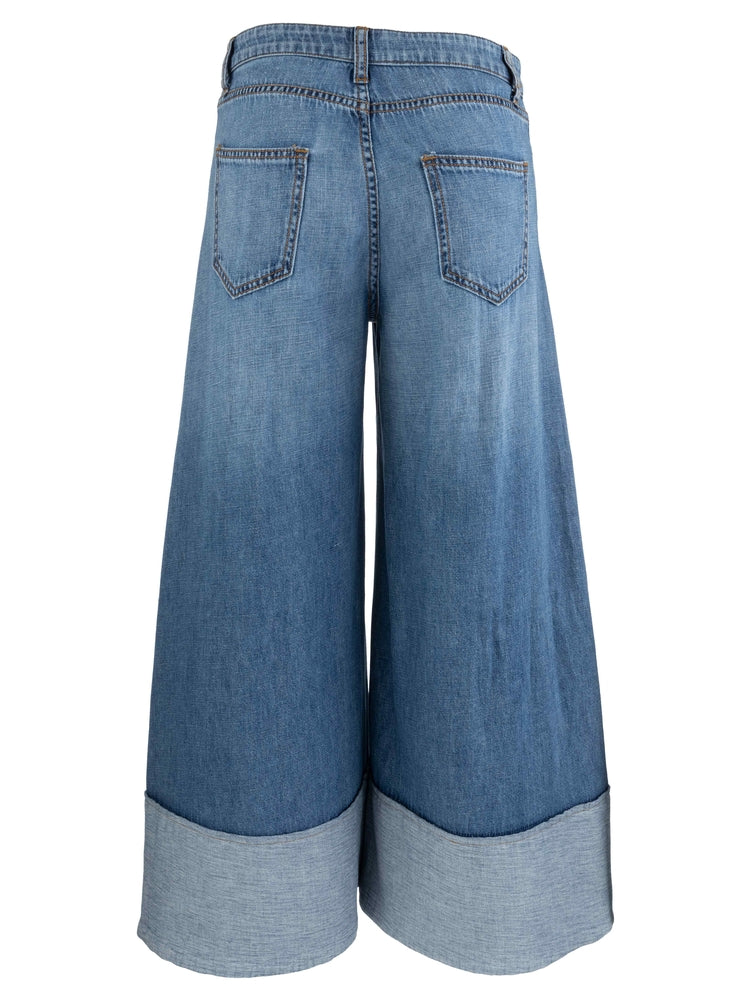 Blake Crop Wide Leg w/Hem Detail | KUT