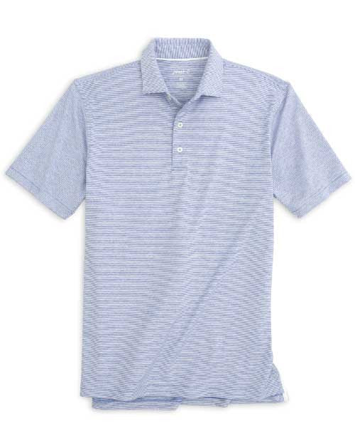 Lyndon Striped Jersey Performance Polo | Johnnie-O