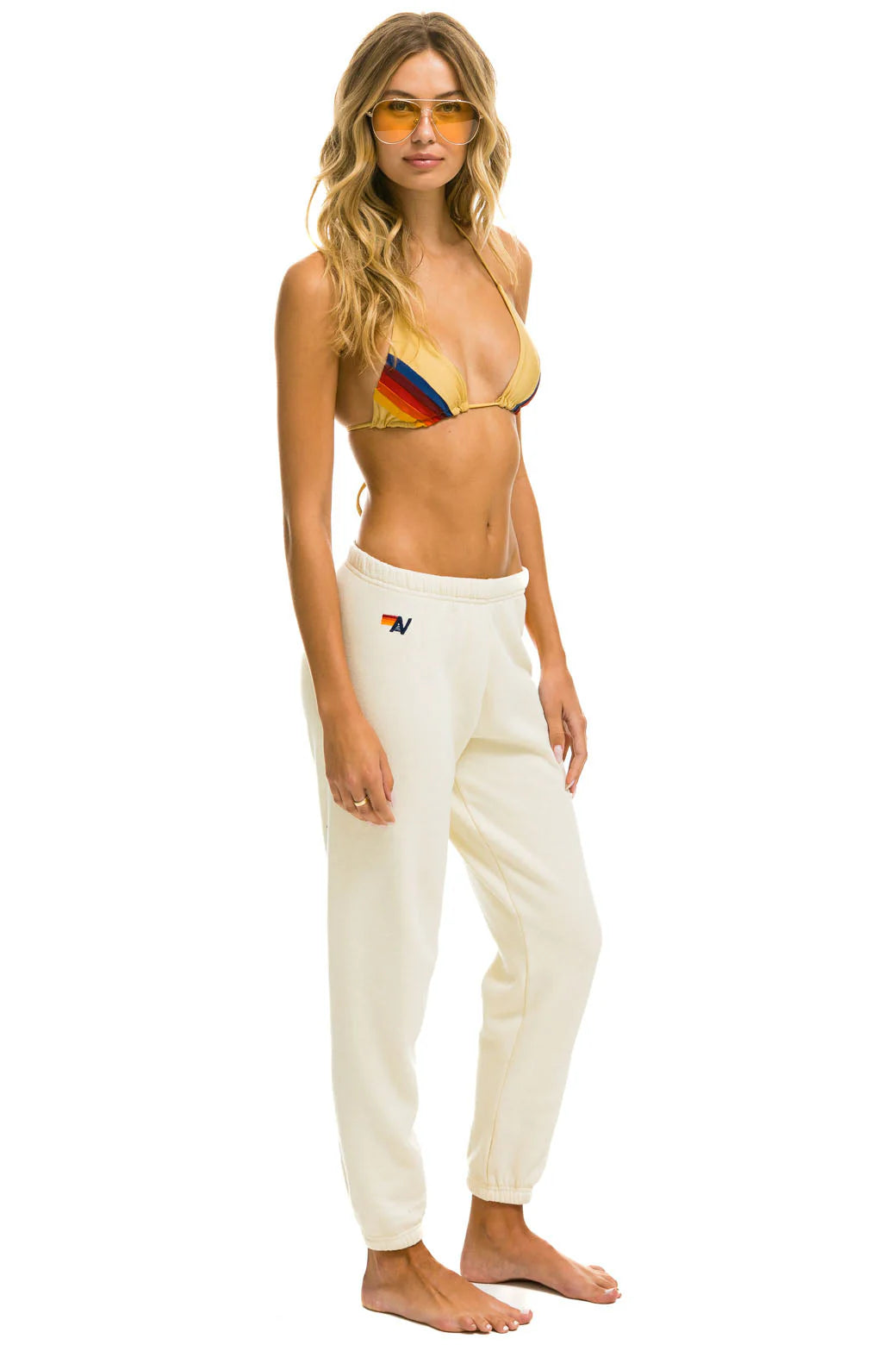 5 Stripe Sweatpants- Vintage White | Aviator Nation