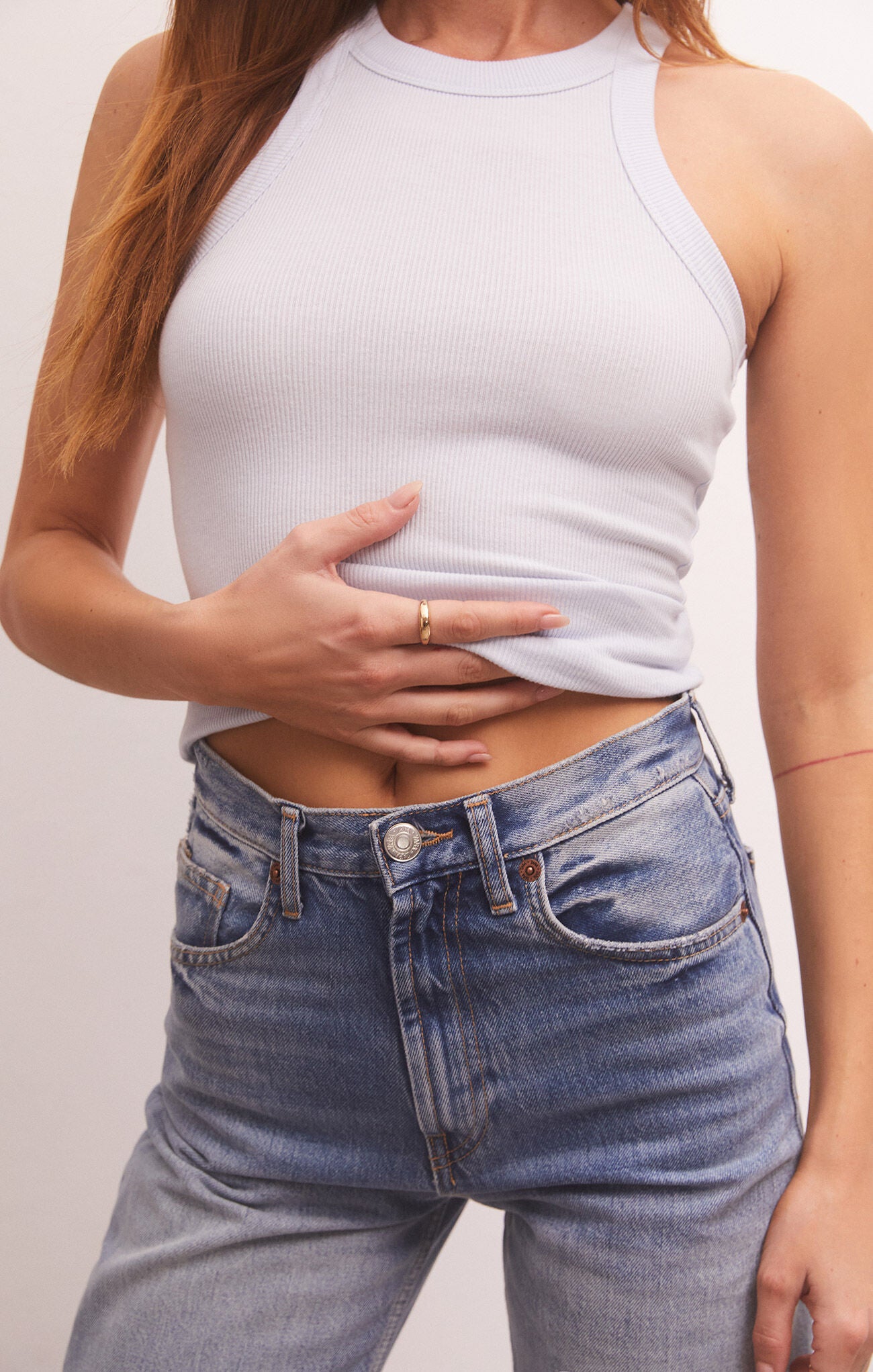 Lilly Rib Tank Tranquil Waters | Z Supply