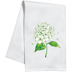 Green Hydrangea Kitchen Towel