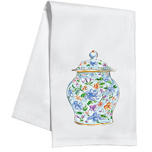 Blue Chinoiserie Urn Kitchen Towel