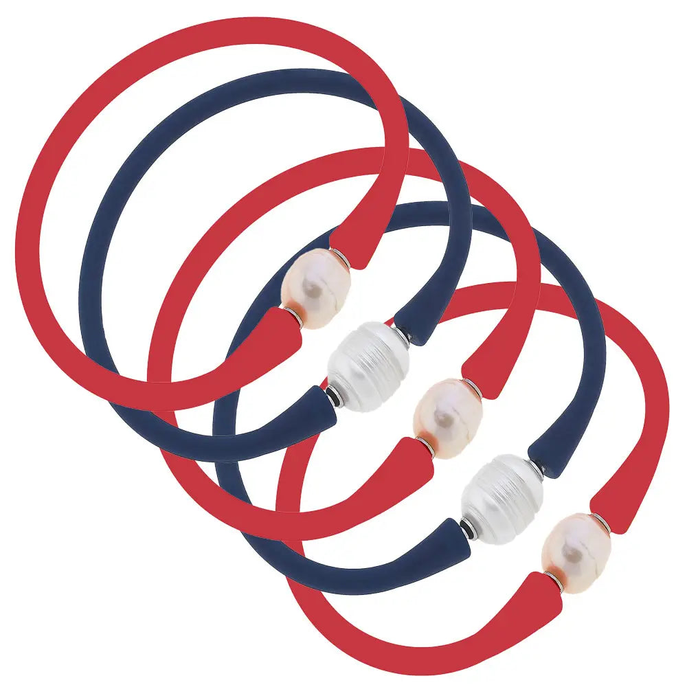 Game Day Freshwater Pearl Red and Blue Set