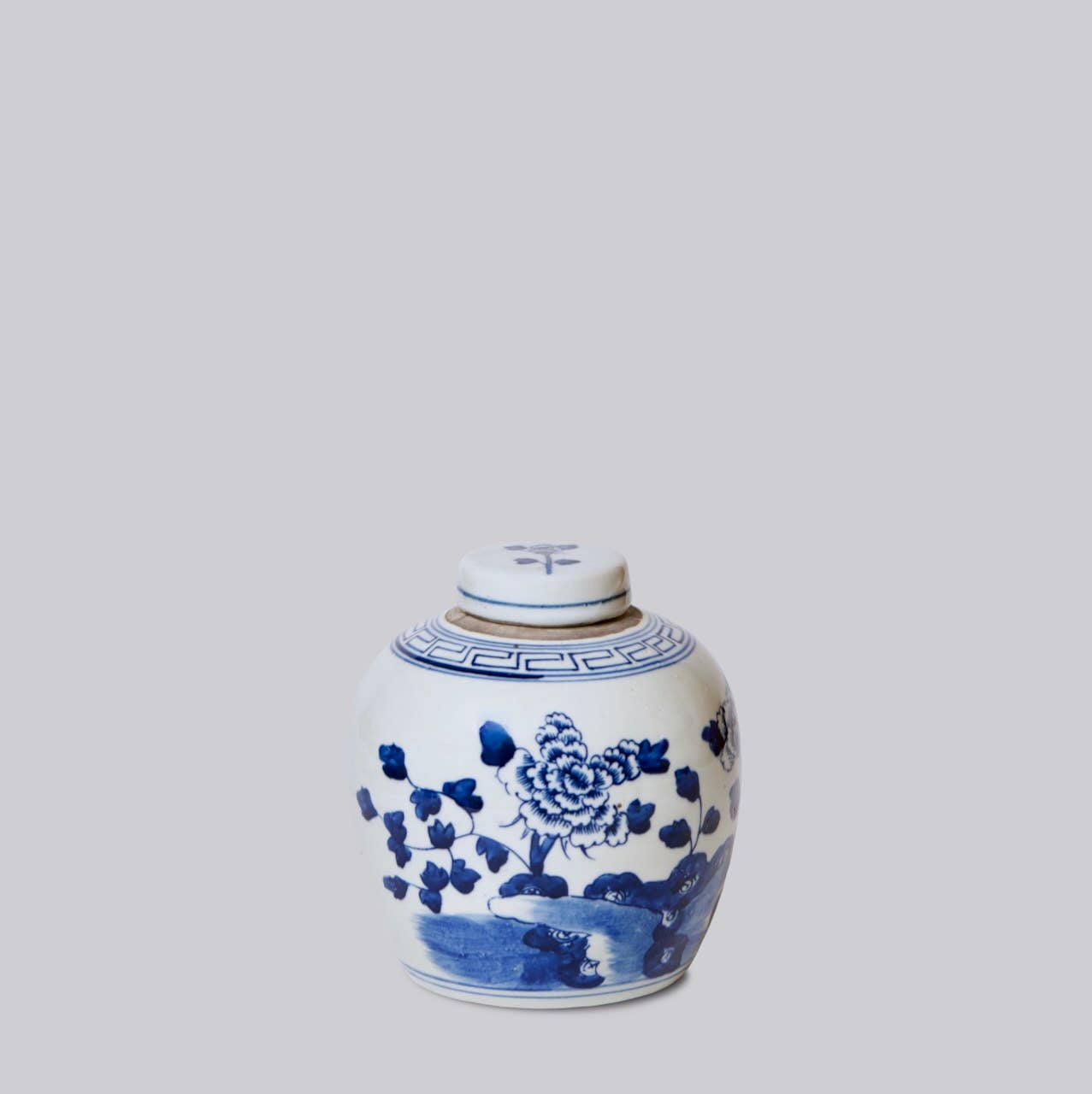 Peony Lidded Round Storage Jar