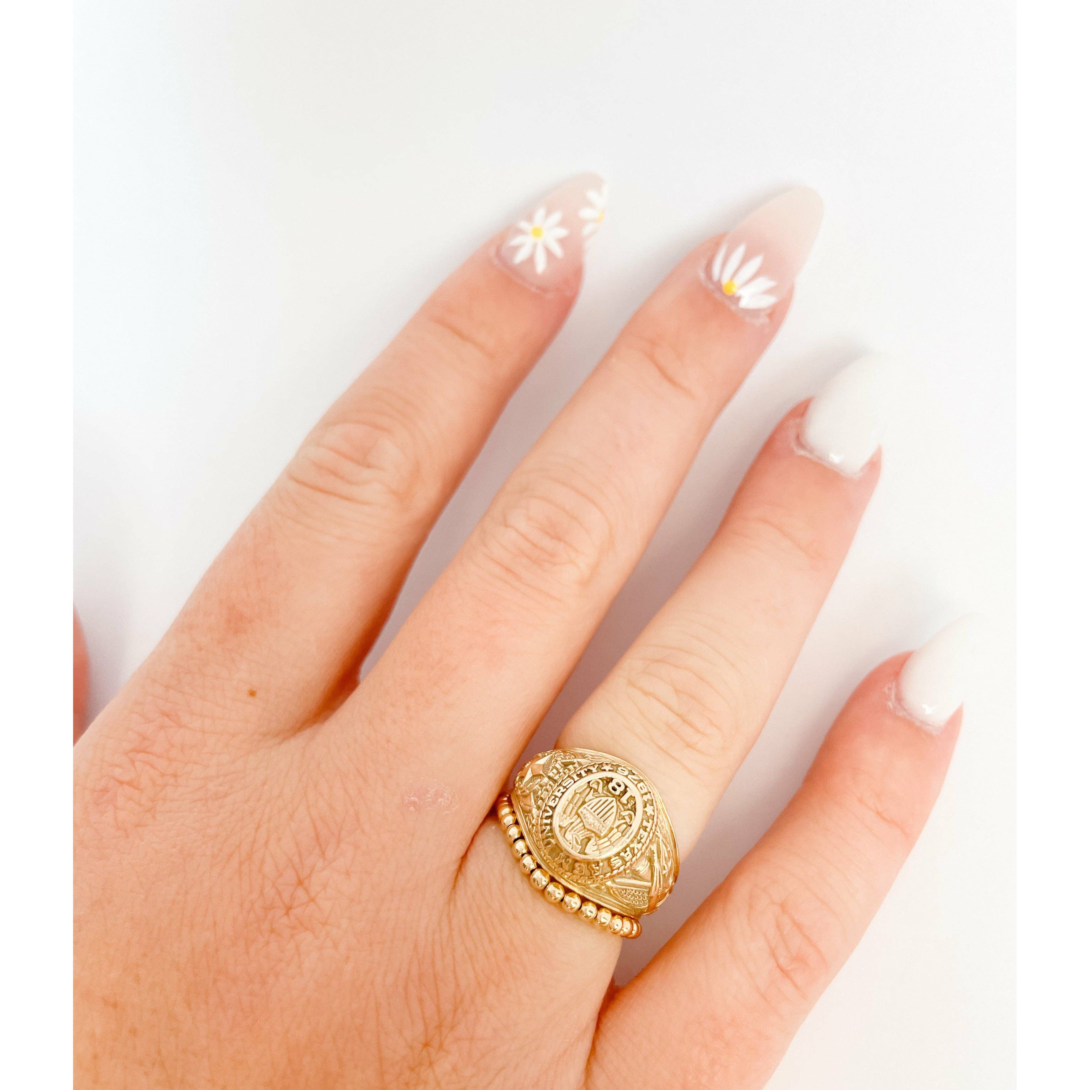 Lexi Beaded Band in Gold