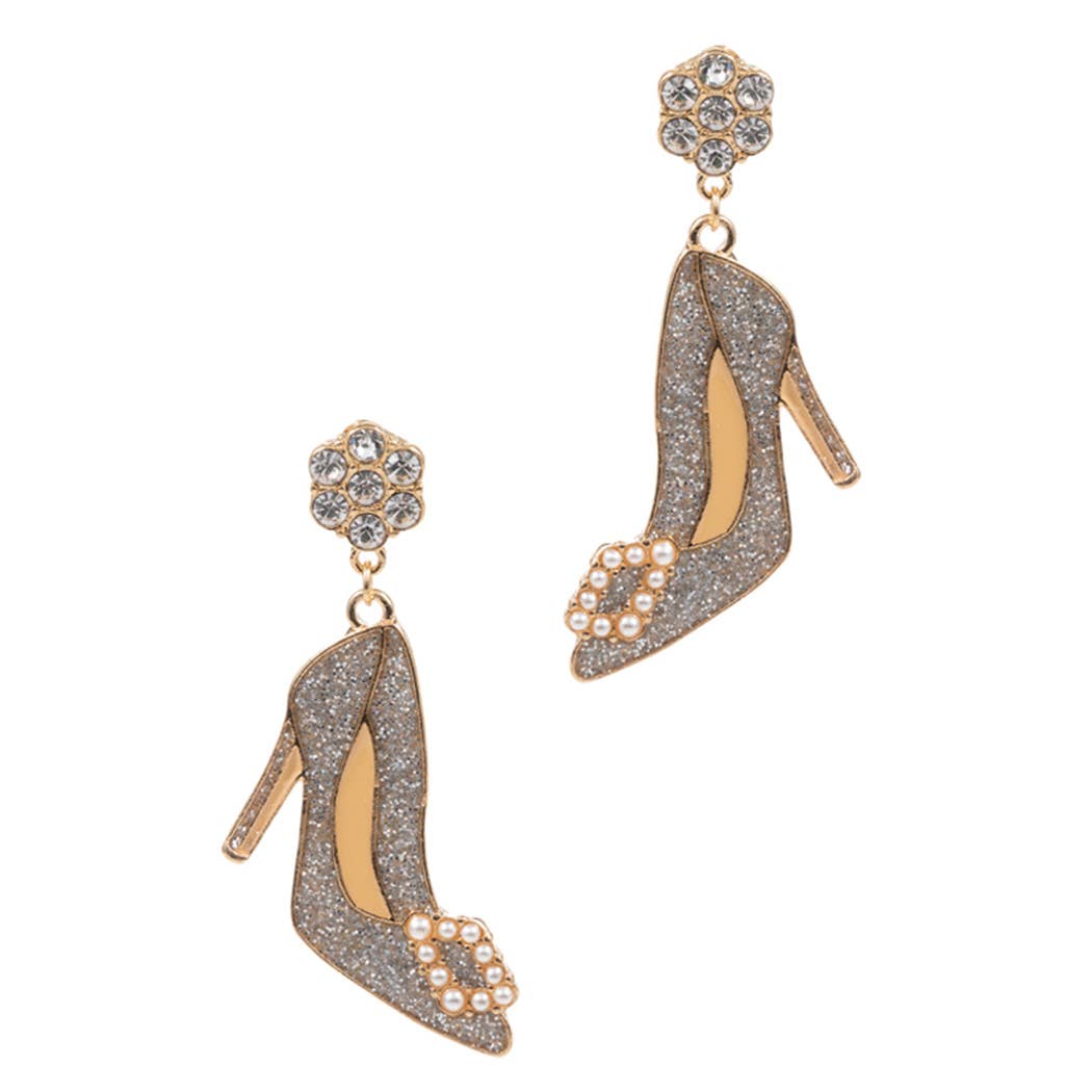 Wedding Shoes Enamel Post Earrings