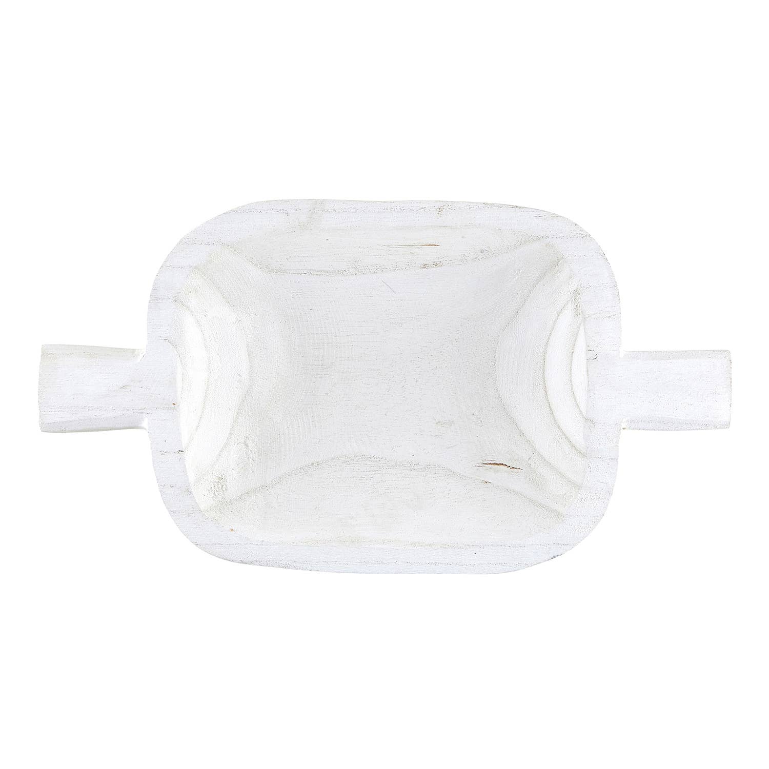 Wood Double Handle Tray White