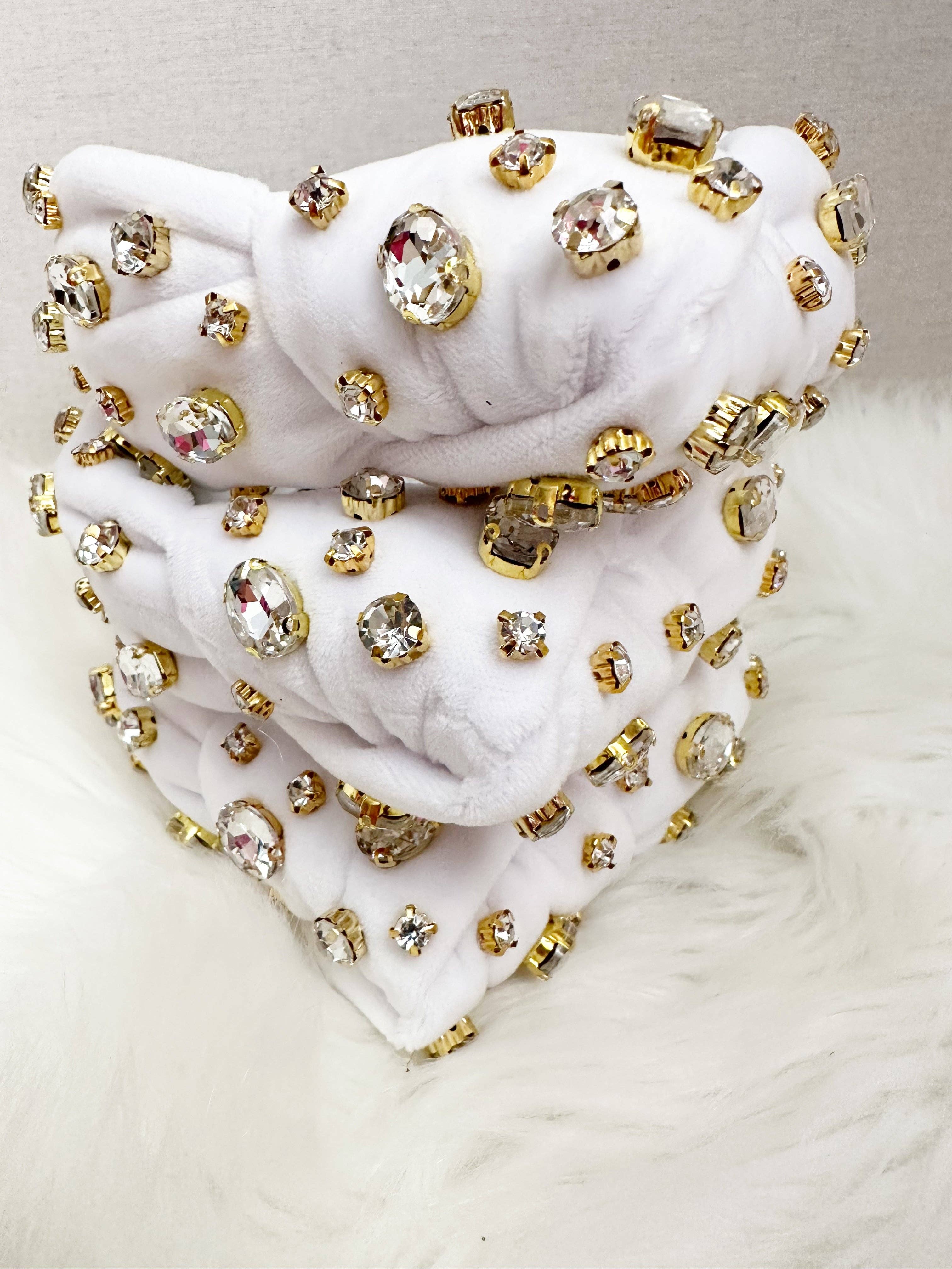 White diamonds headband