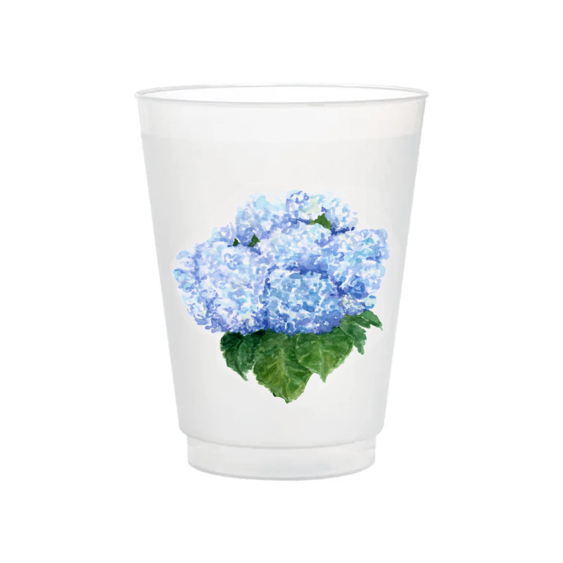 Blue Hydrangea Frosted Cups | Taylor Paladino